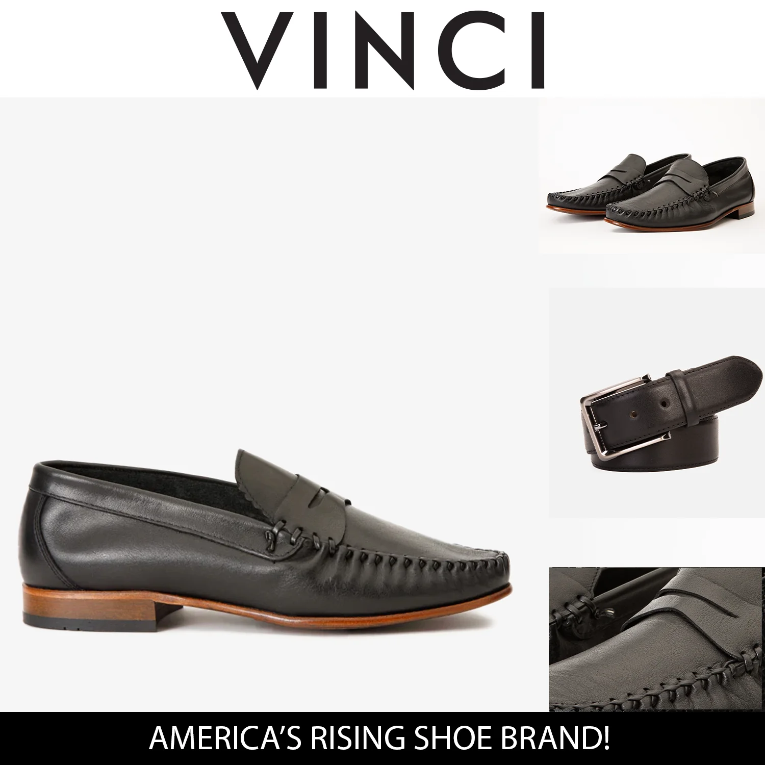 The Eregli Black Leather Penny Loafer Men Shoe - Image 3