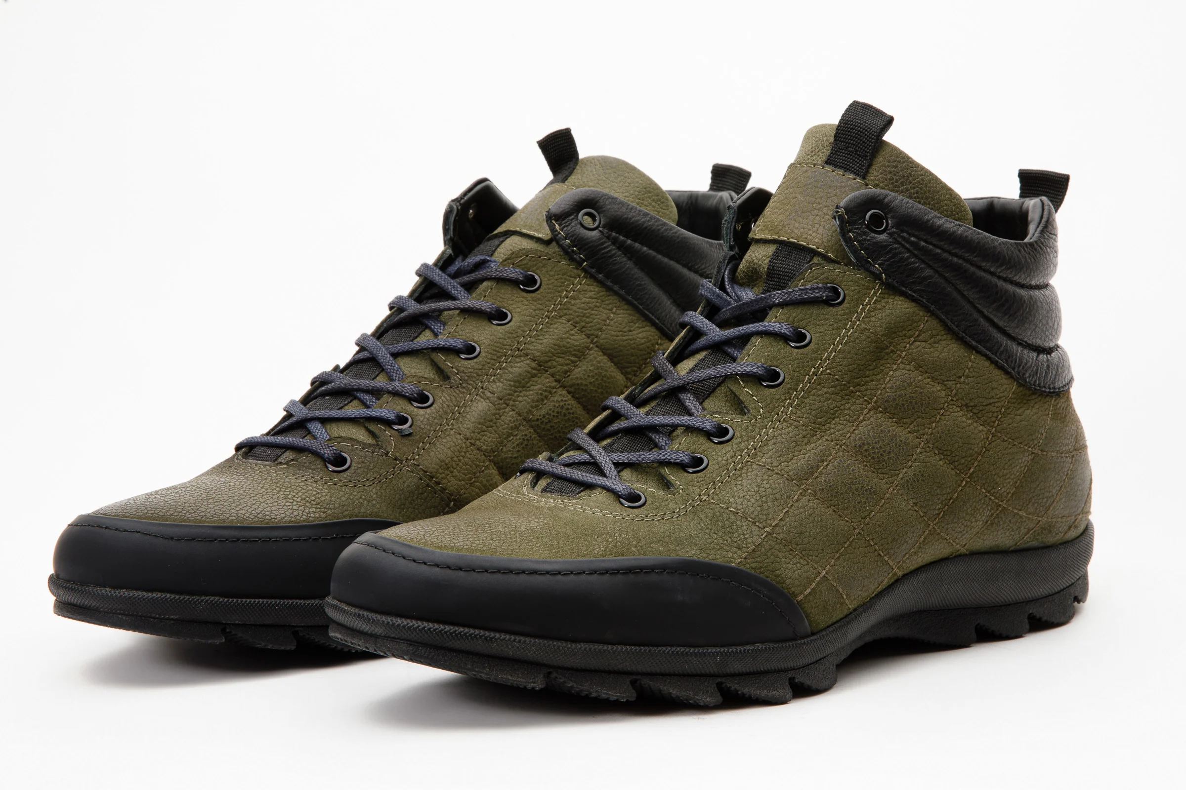 The Riga Green Suede Leather Casual Lace-Up Men Boots Final Sale! - Image 3