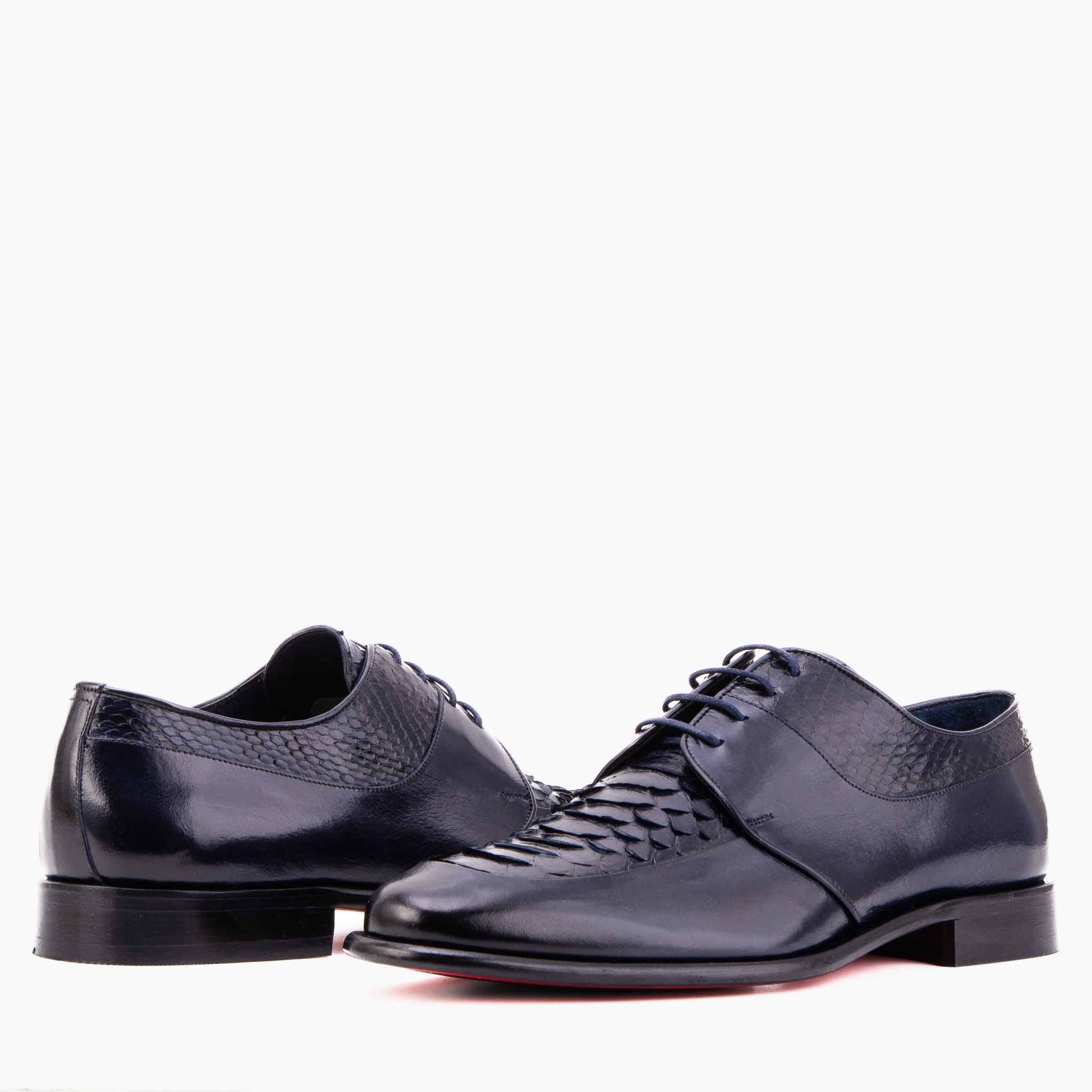 The Arven Navy Python Leather Men Shoe - Image 3