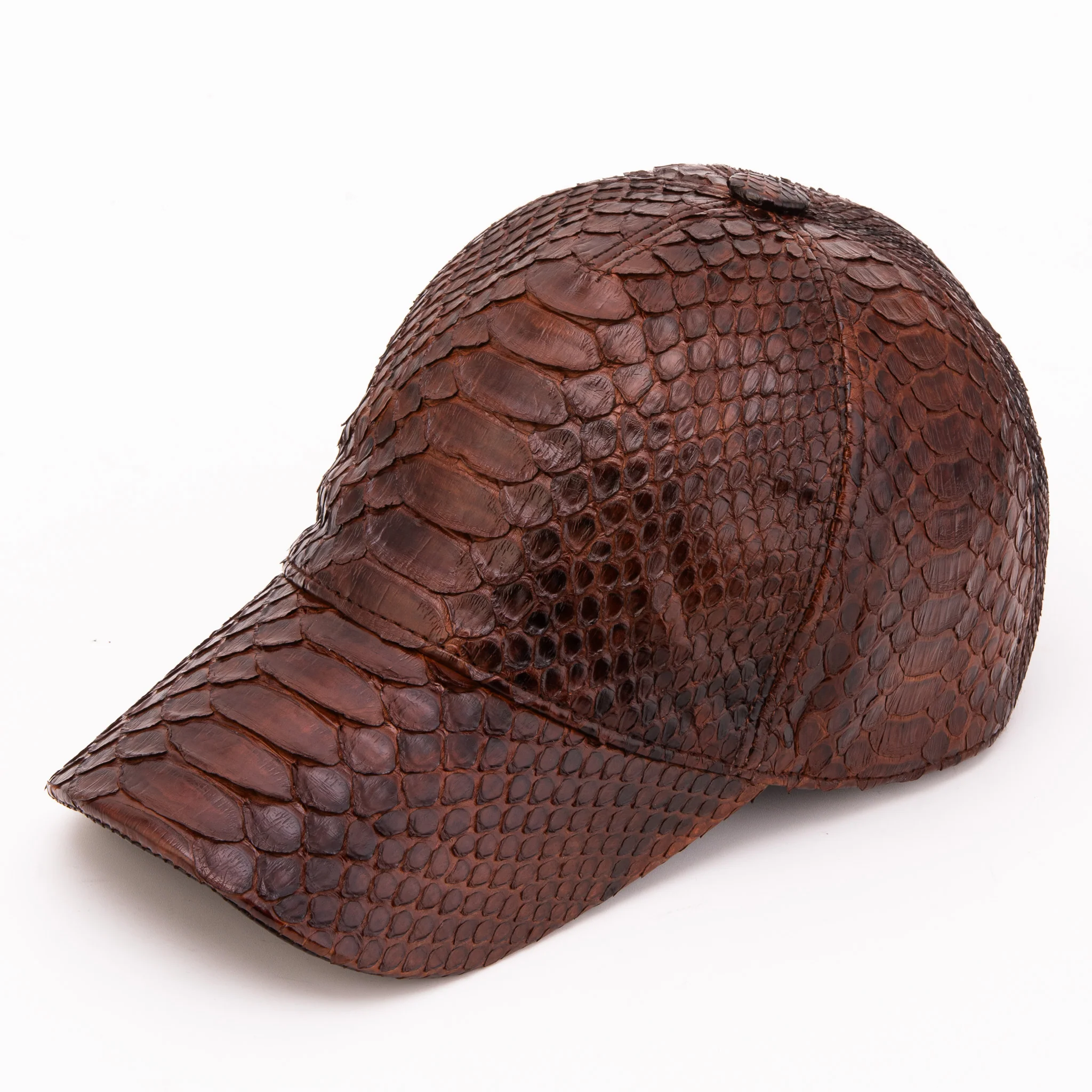 Boss Dark Brown Python Leather Cap