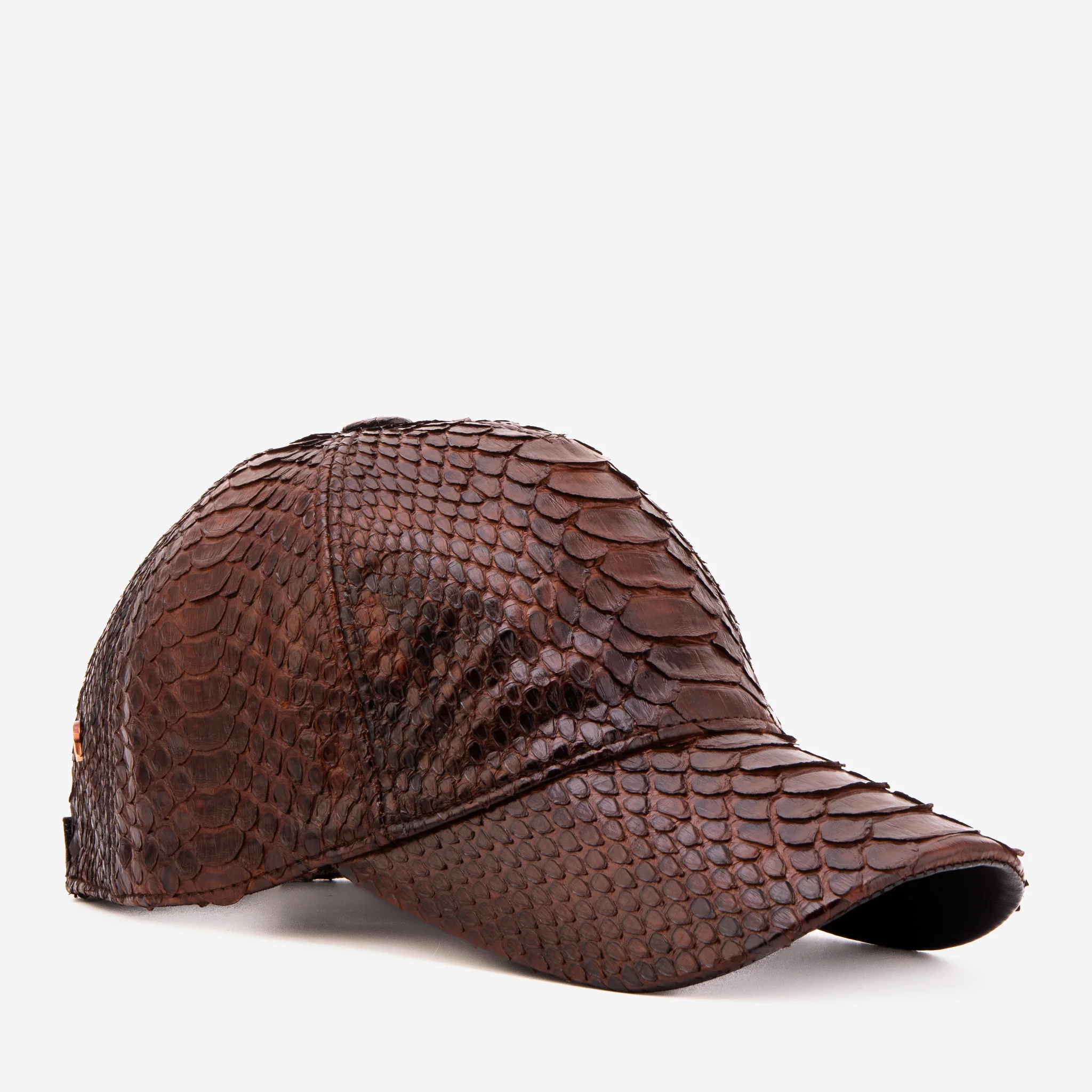 Boss Dark Brown Python Leather Cap - Image 9