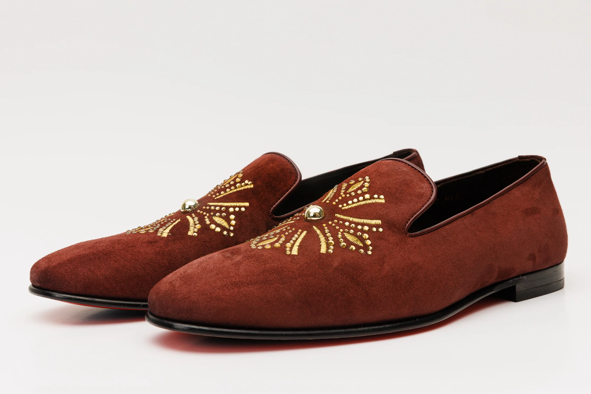 The Lazio Shoe Burgundy Suede Slip-on Loafer Men Shoe - Image 2