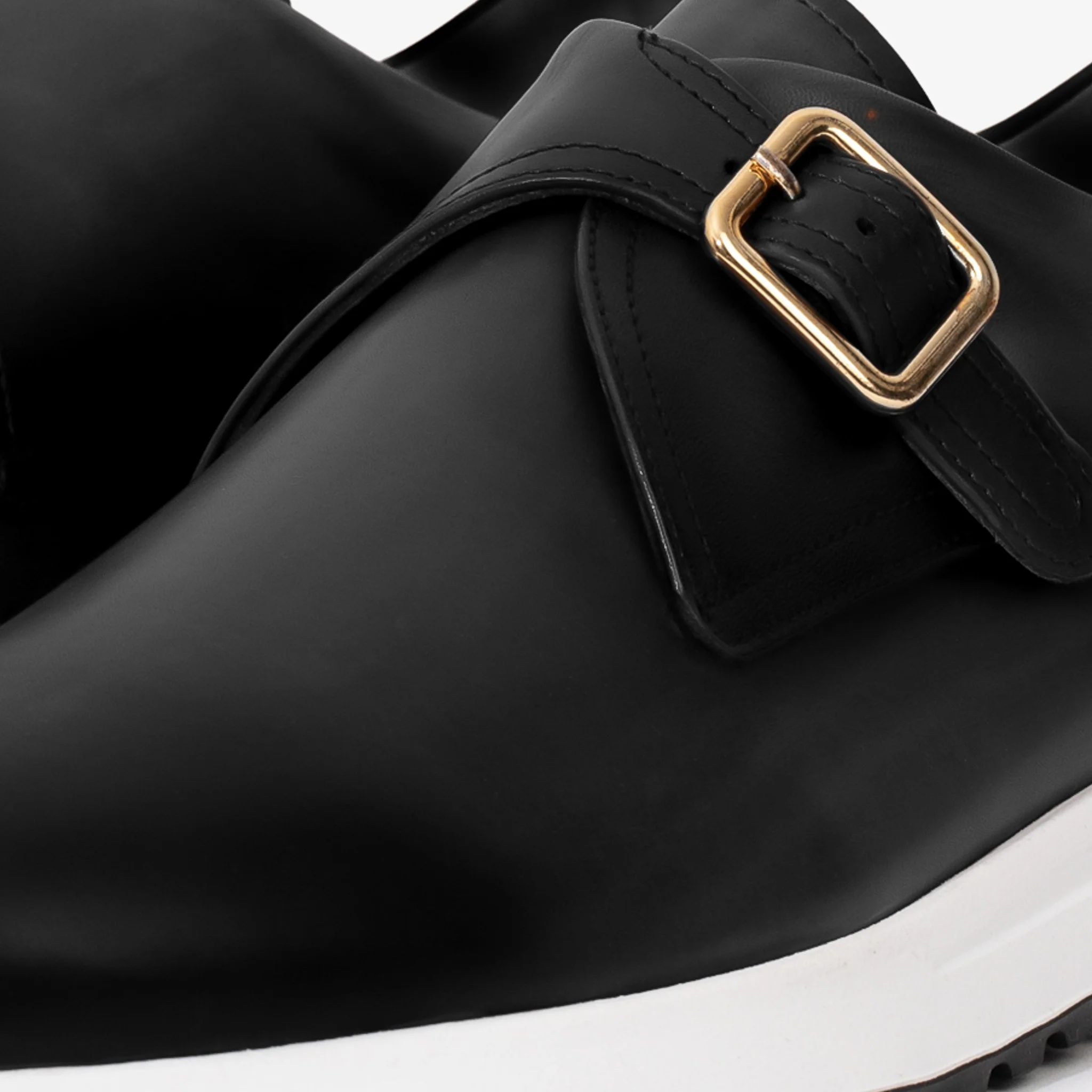 The Luxe Black Buffalo Leather Women Sneaker - Image 6