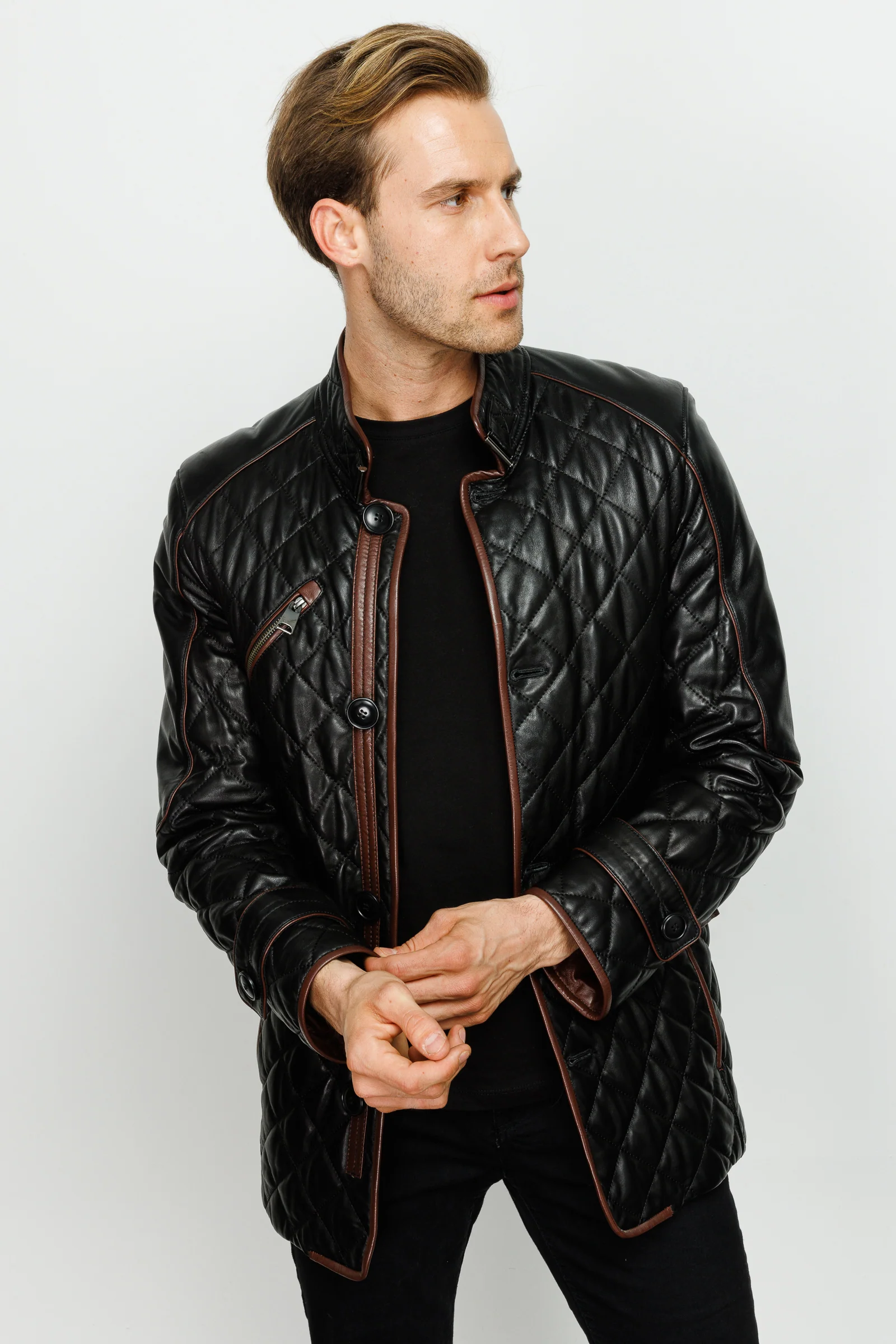The Martinez Black Leather Men Jacket - Image 8