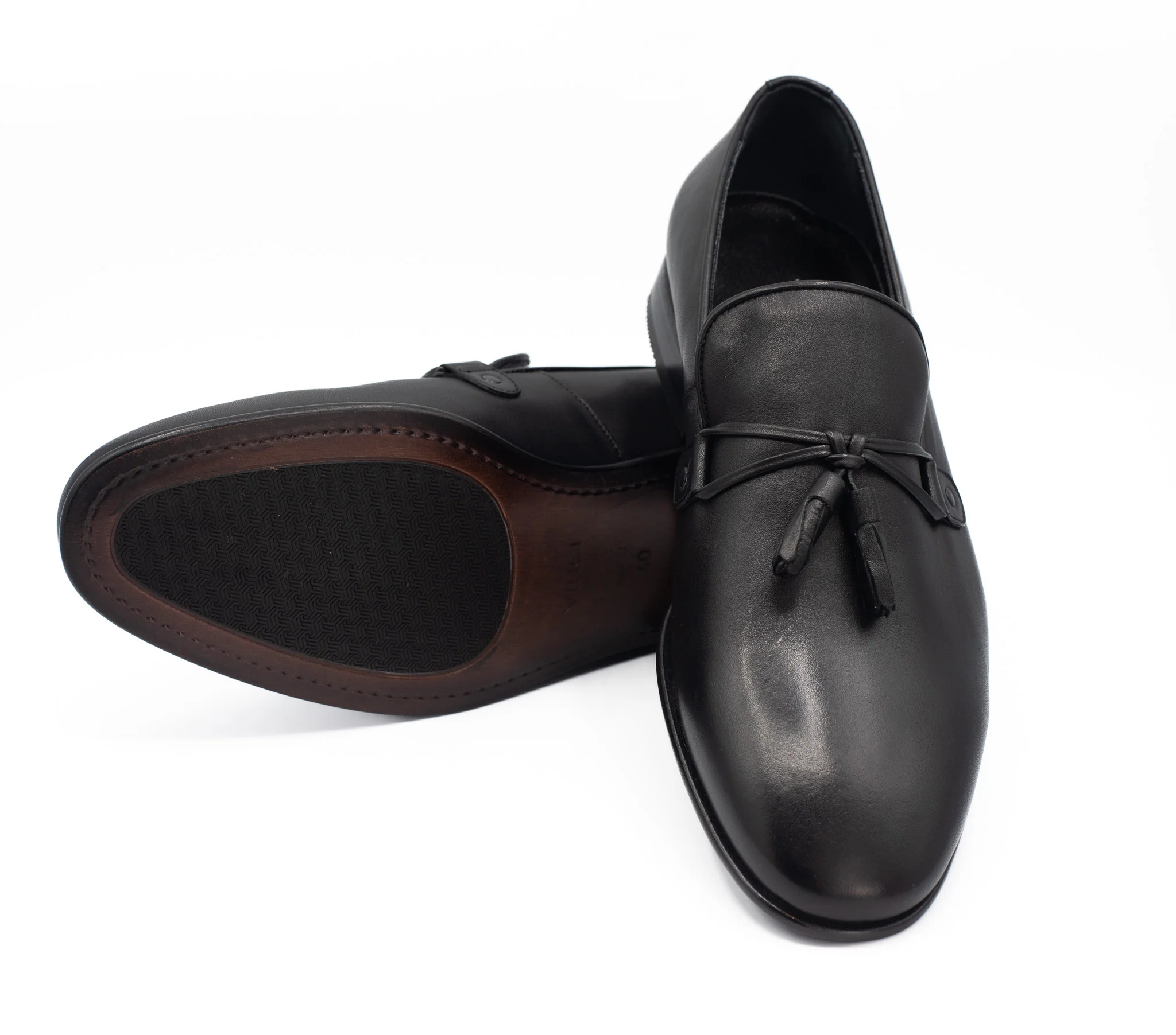 The Modica Black Leather Tassel Loafer Final Sale! - Image 3
