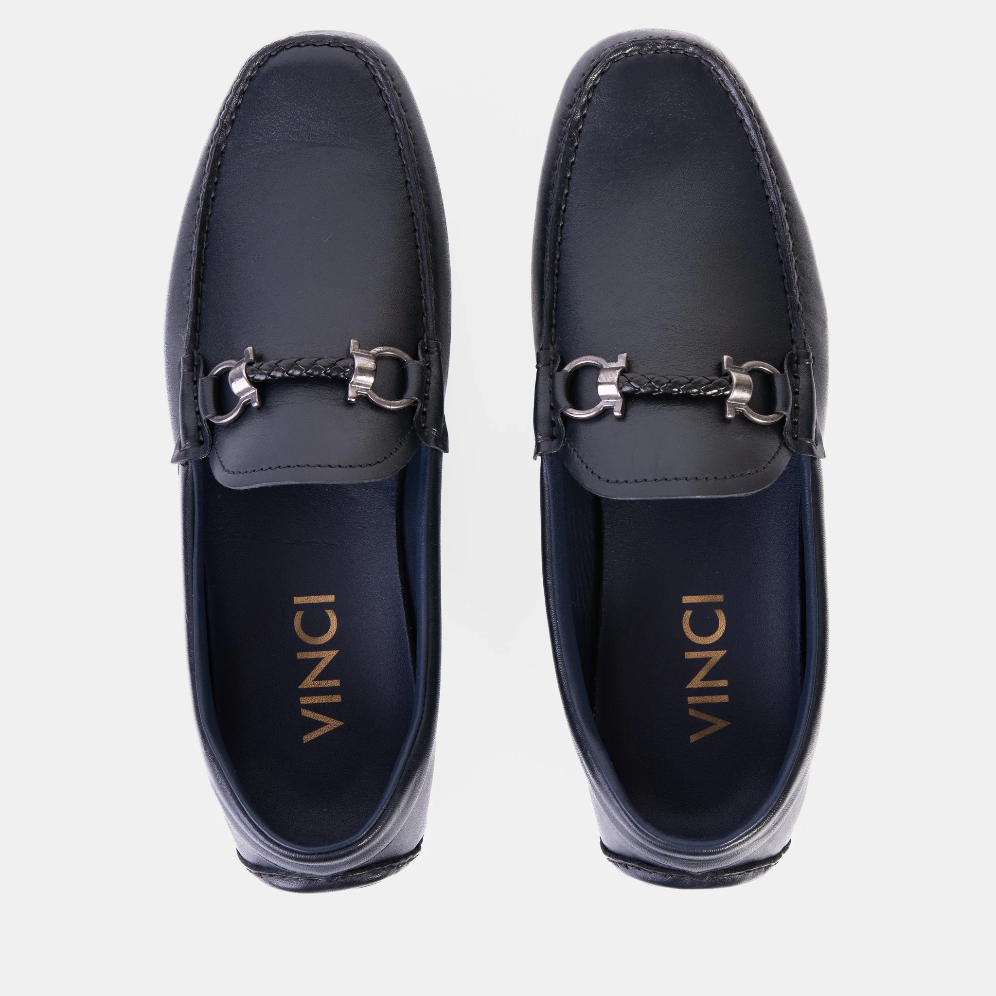 Pavia Navy Blue Leather Bit Drive Loafer Men Shoe - Image 8