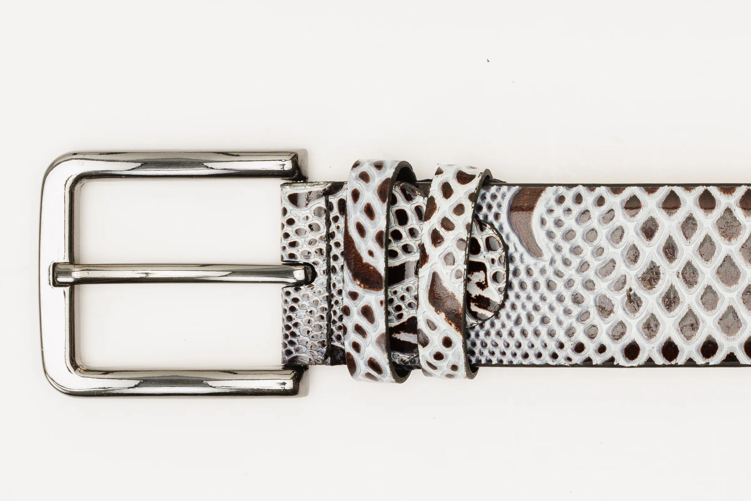 The Milano Black/White Leather Belt Limited Edition - Image 7