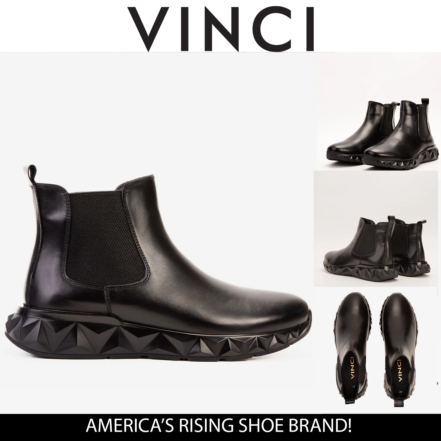 The Apex Black Leather Men Chelsea Boot - Image 7