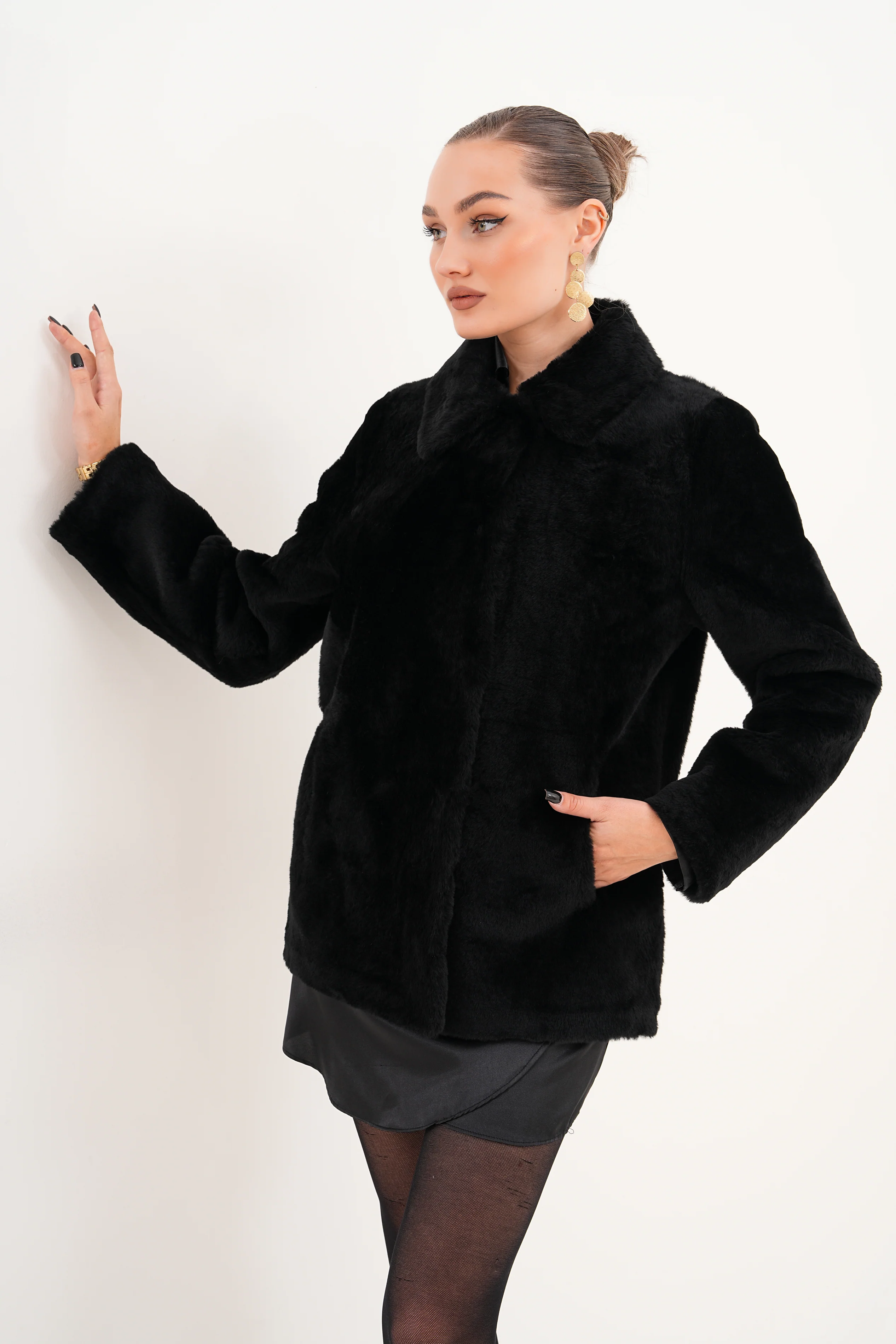 The Ava Reversible Shearling Leather Women Jacket - Image 10