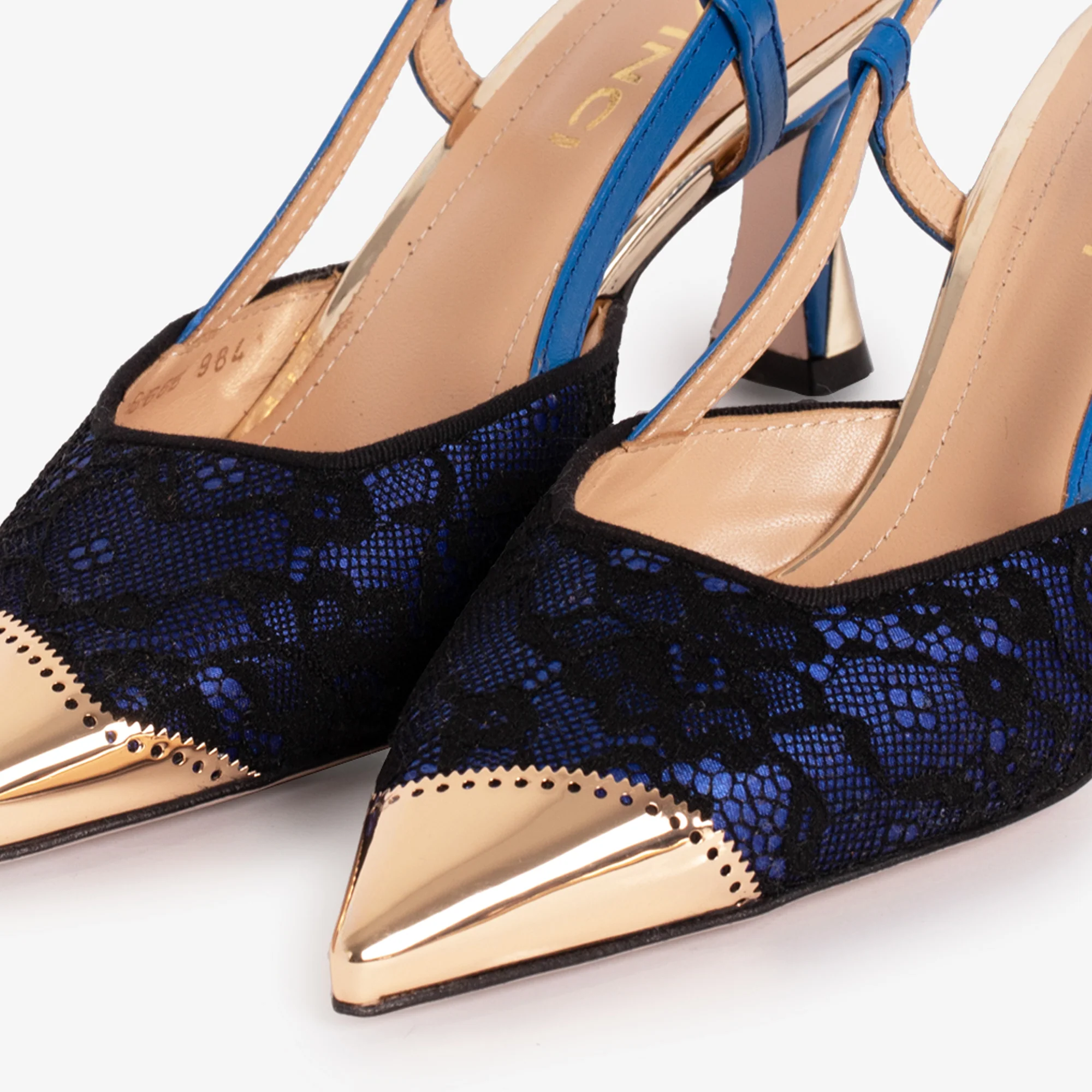 The Bali Sax Blue Leather Slingback Women Sandal - Image 4