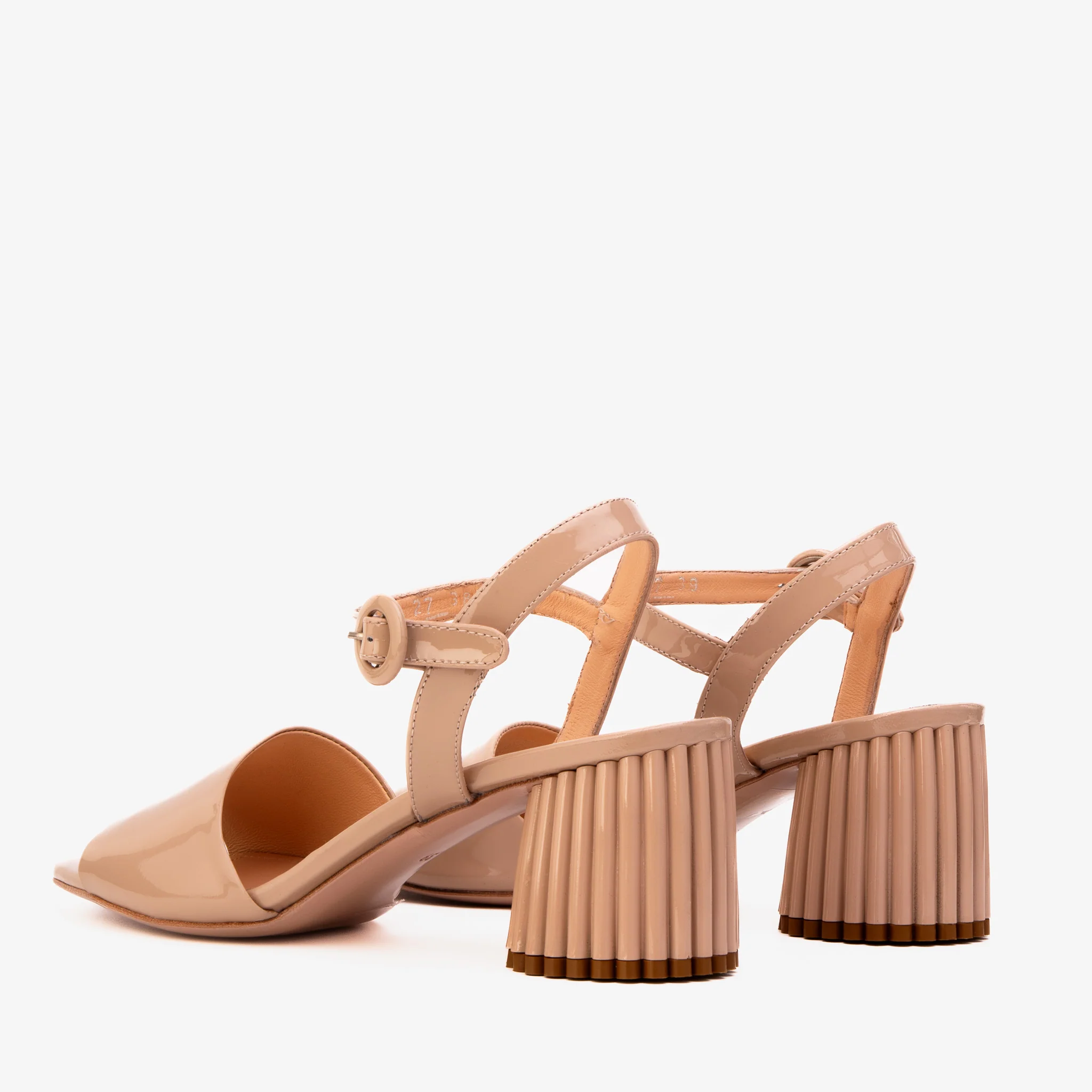 The Bamba Cream Patent Leather Women Sandal - Image 5