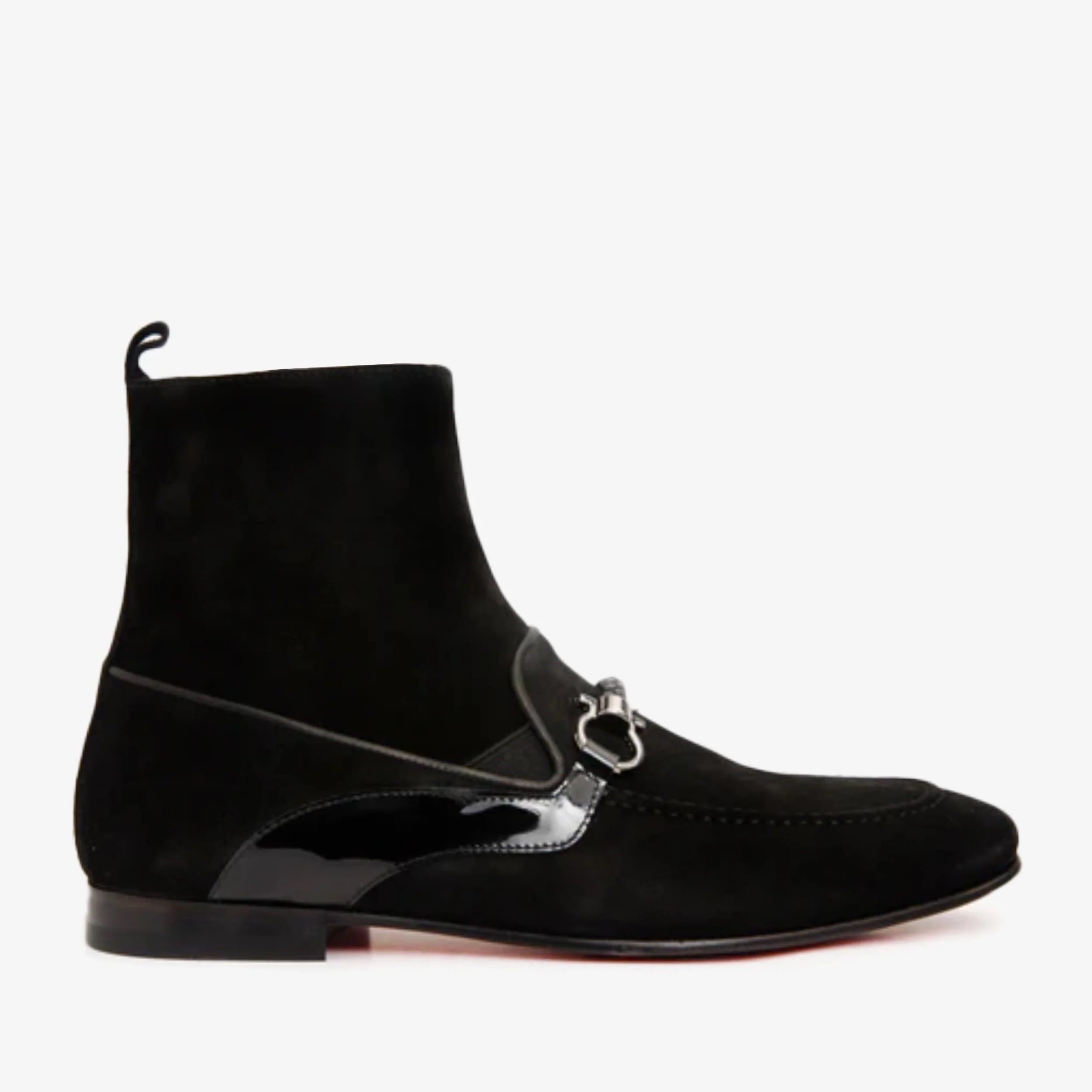 The Baron Black Suede Bit Zip-Up Dress Men Boot Final Sale! - Image 2
