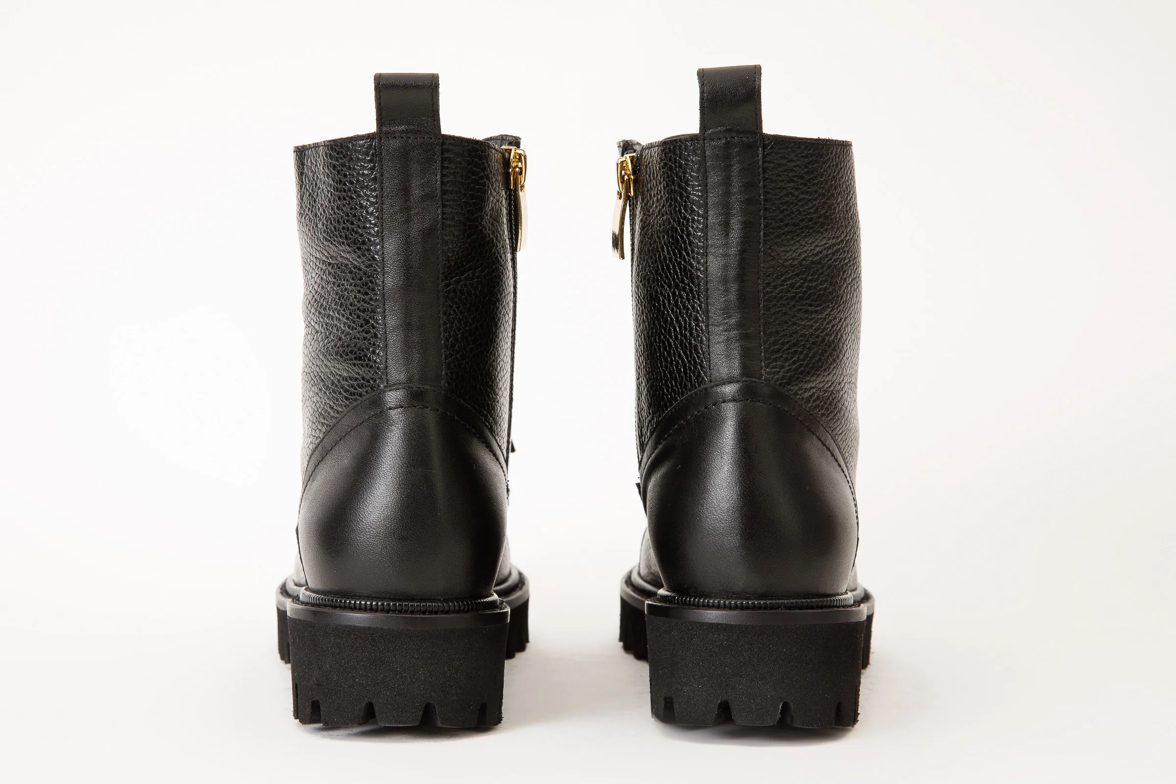 The Belgrad Black Leather Lace-Up Ankle Women Boot With a Side Zipper Final Sale! - Image 4