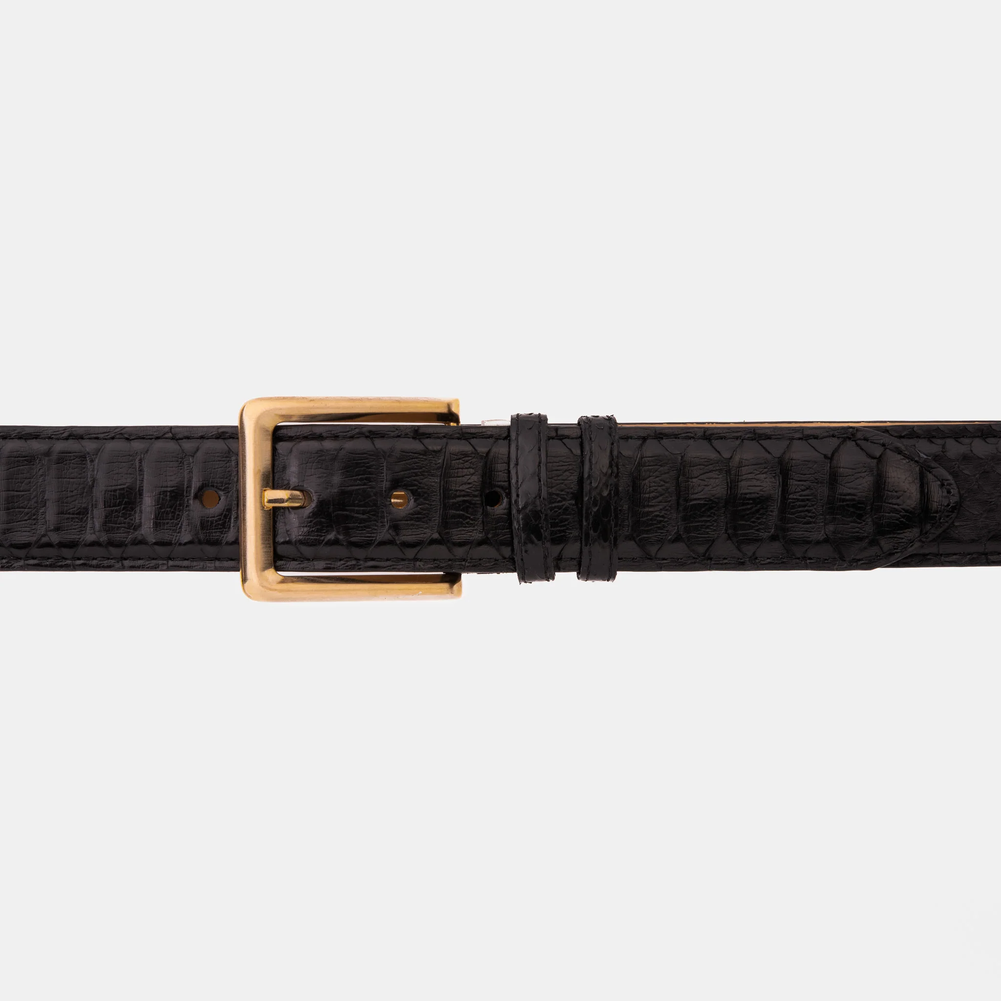 The Bethesda Black pythn Sneak Leather Belt - Image 2