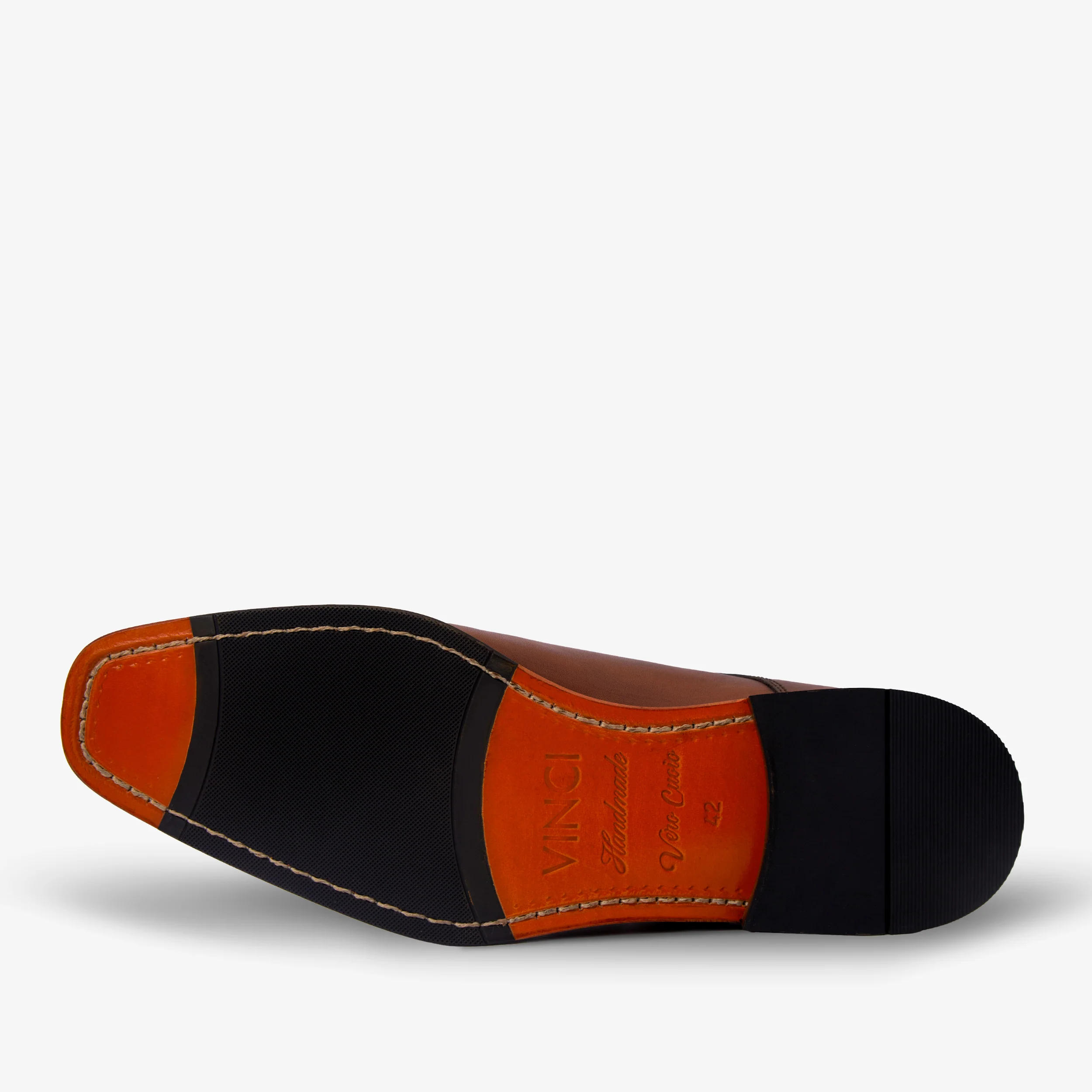 The Bishkek Tan Leather Cap Toe Double Monk Strap Men Shoe - Image 5