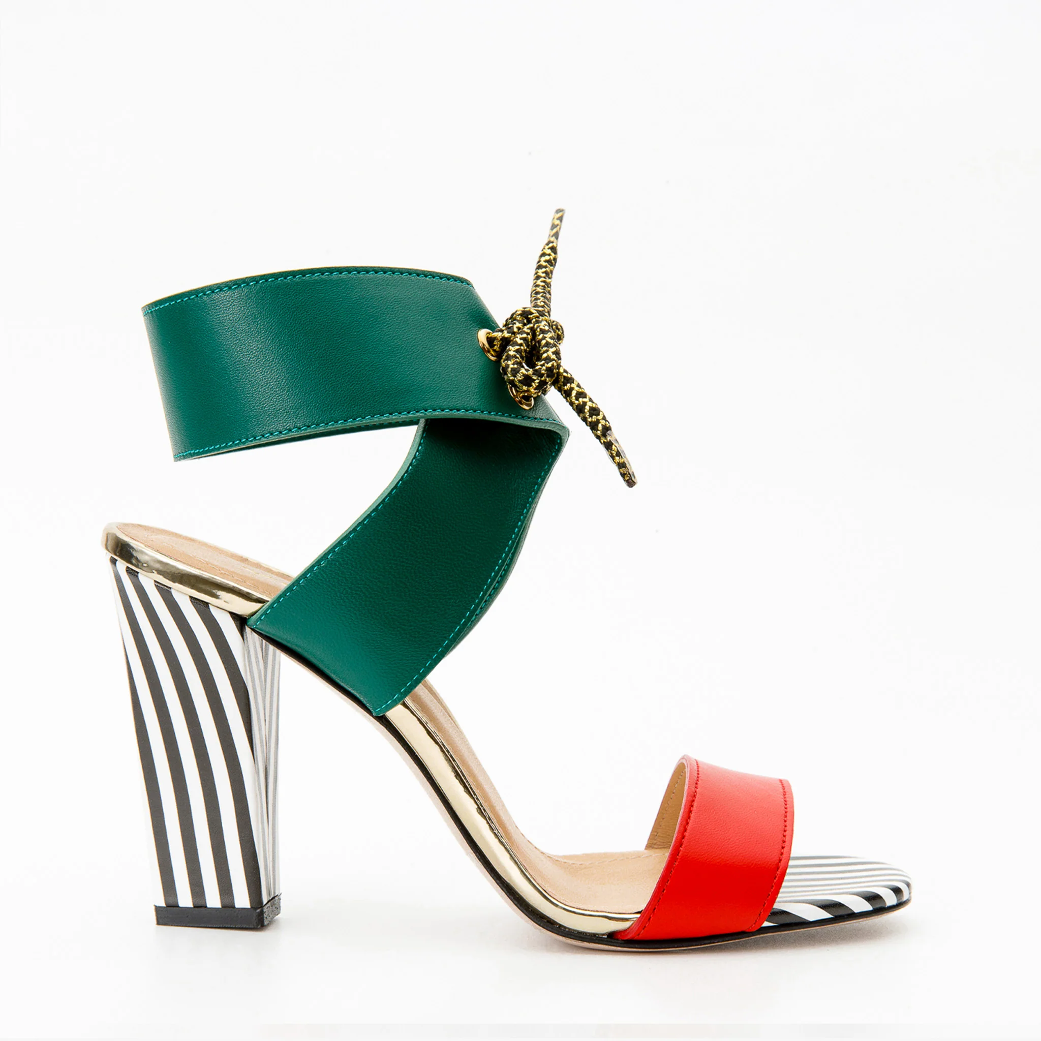 The Bloke Ankle Strap Multicolor Leather Women Sandal - Image 2