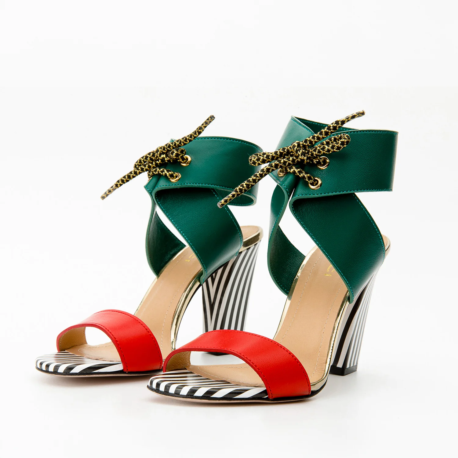 The Bloke Ankle Strap Multicolor Leather Women Sandal - Image 3