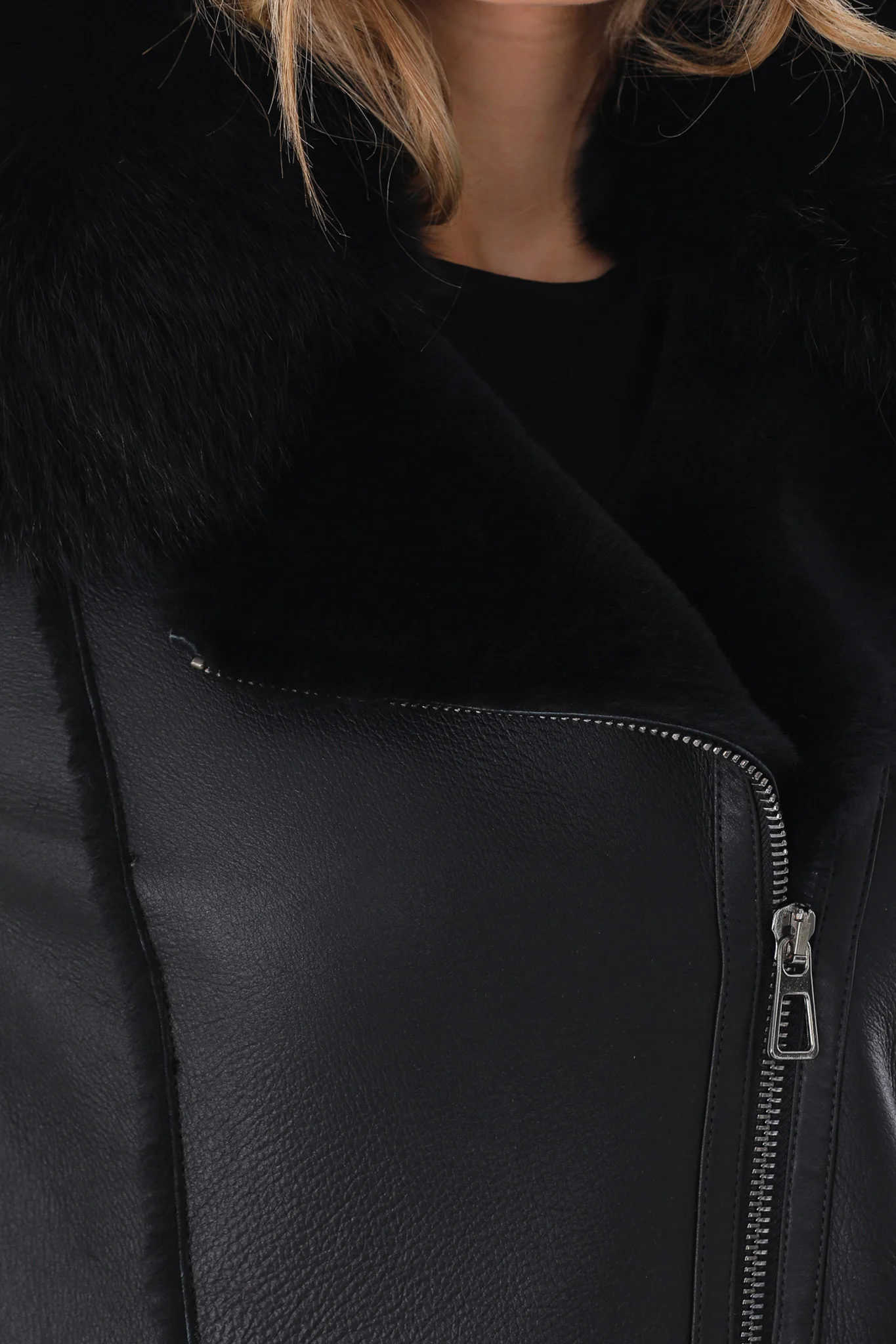 The Boreal Black Leather Women Jacket - Image 6