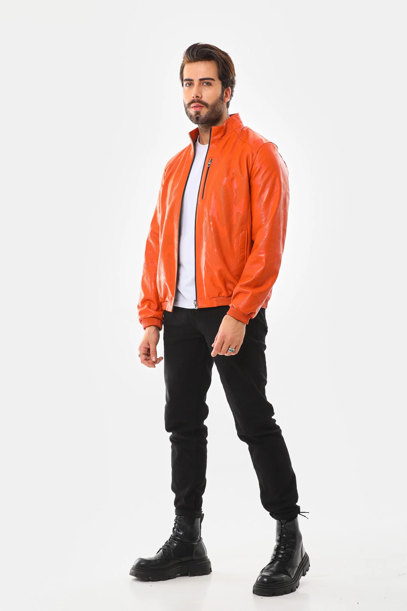 The Como Reversible Leather Bomber Jacket - Image 3