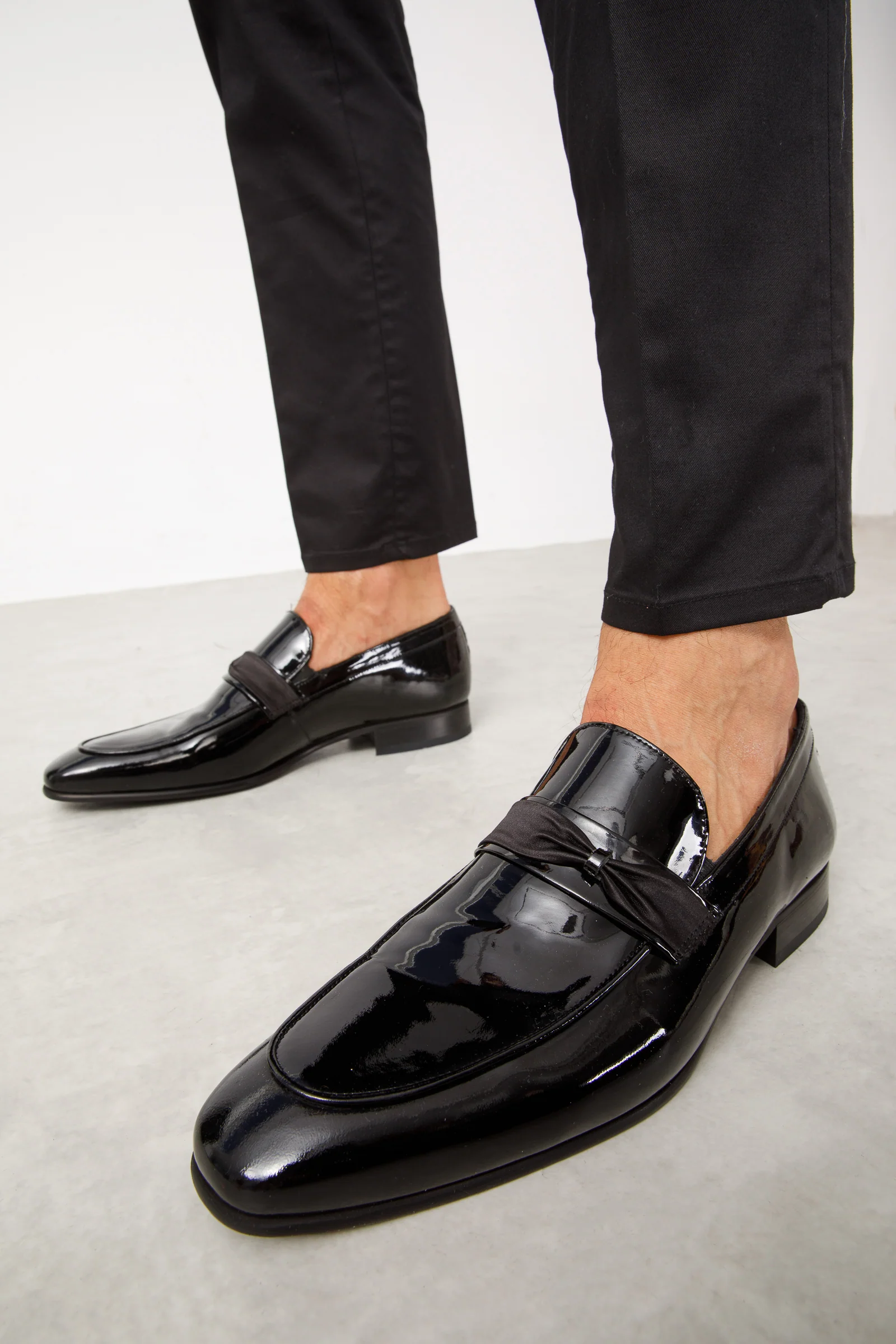 The Dodoma Black Patent  Leather Loafer Men Shoe - Image 11