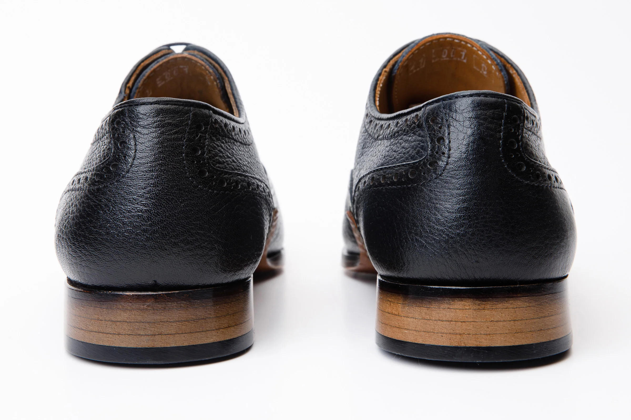 The Draco Handmade Navy Blue Semi Brogue Oxford Men Shoe - Image 4