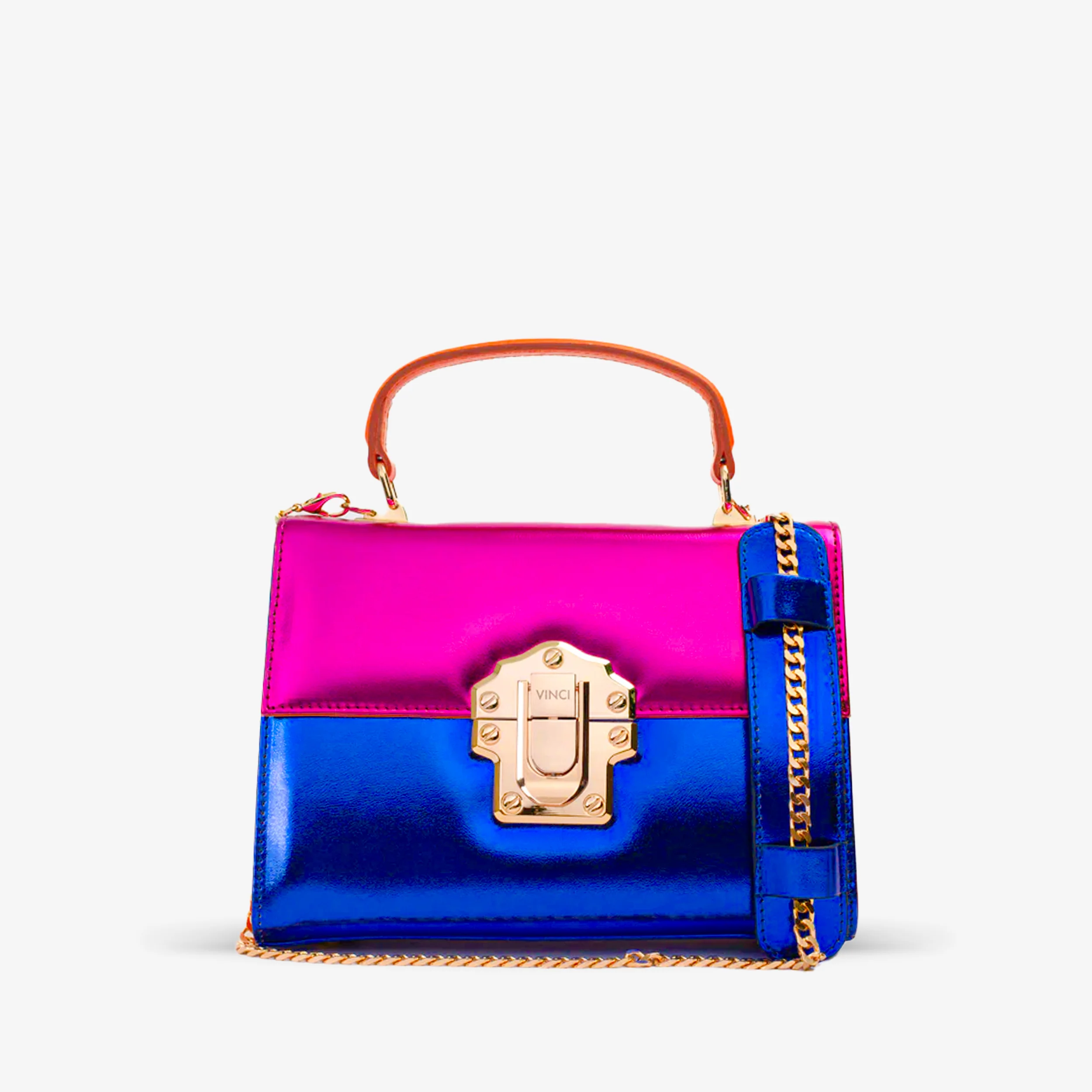 The Duffryn Fuschia Leather Handbag - Image 2