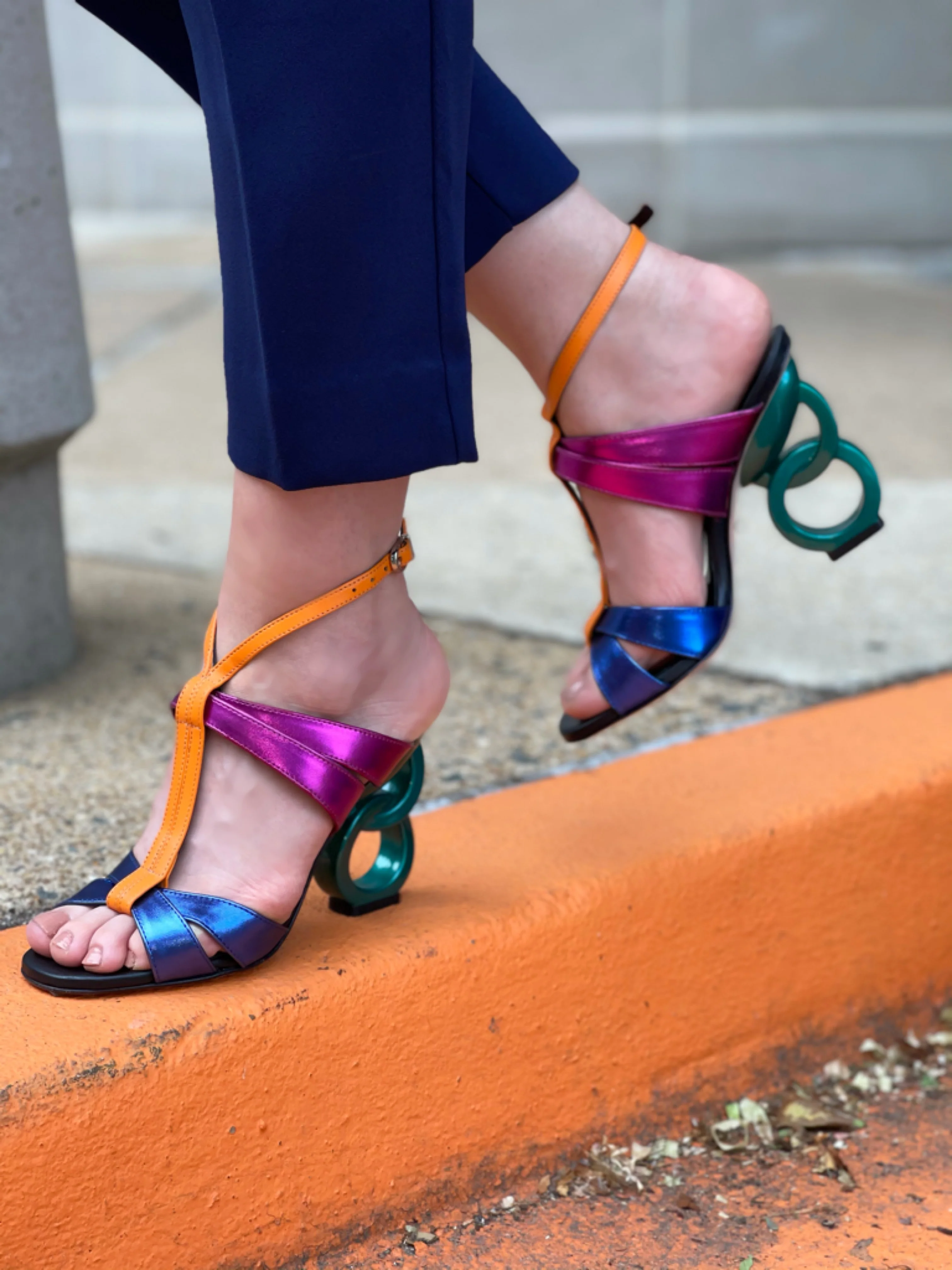 The Duffryn Multicolor T-Strap Leather Women Sandal - Image 6