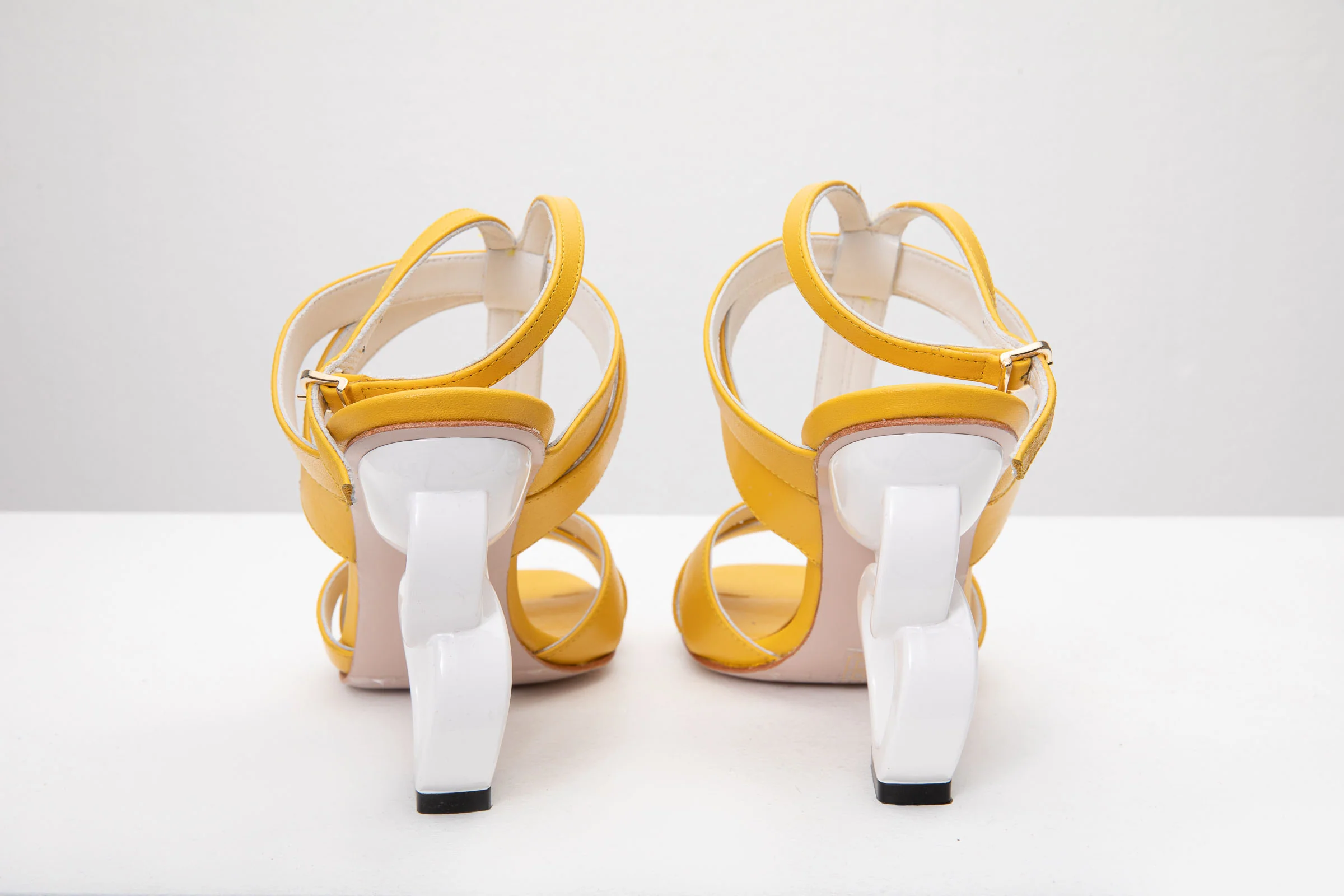 The Duffryn Yellow T-Strap Leather Women Sandal - Image 4