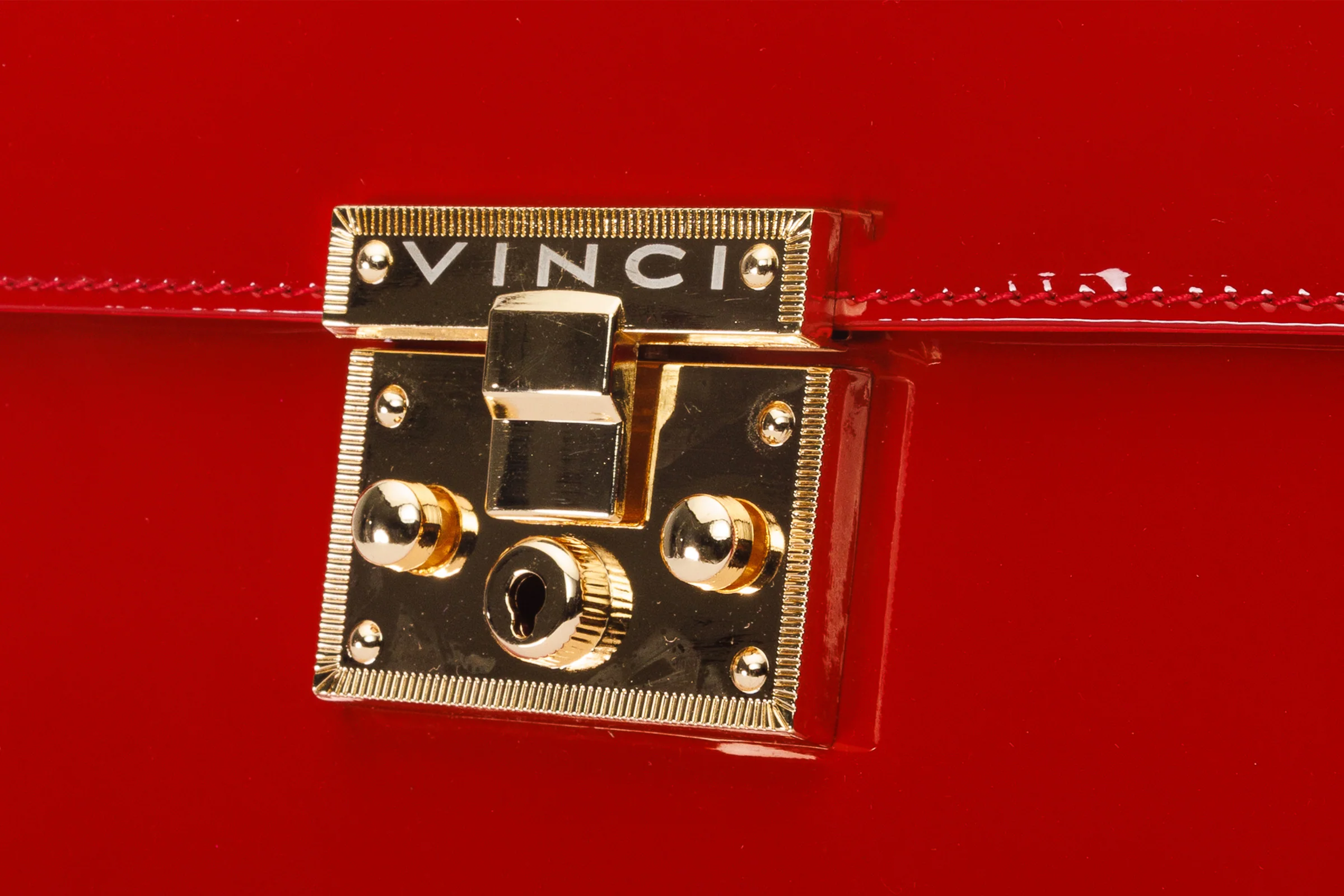 The Ege Red Patent Leather Handbag - Image 3