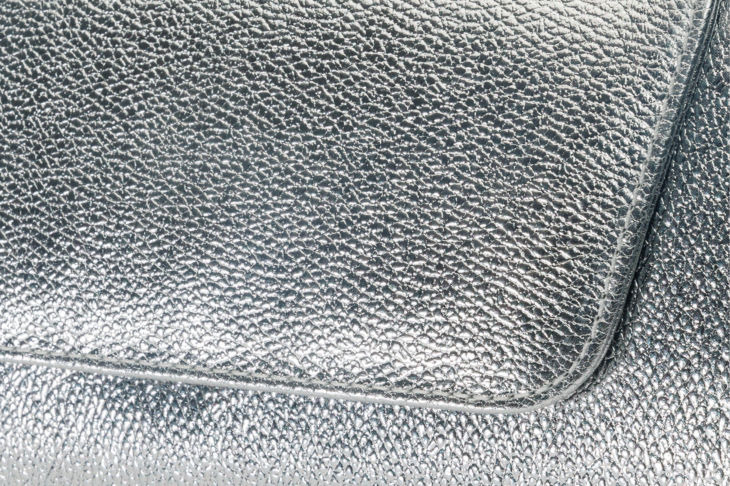 The Ege Silver Leather Clutch - Image 3