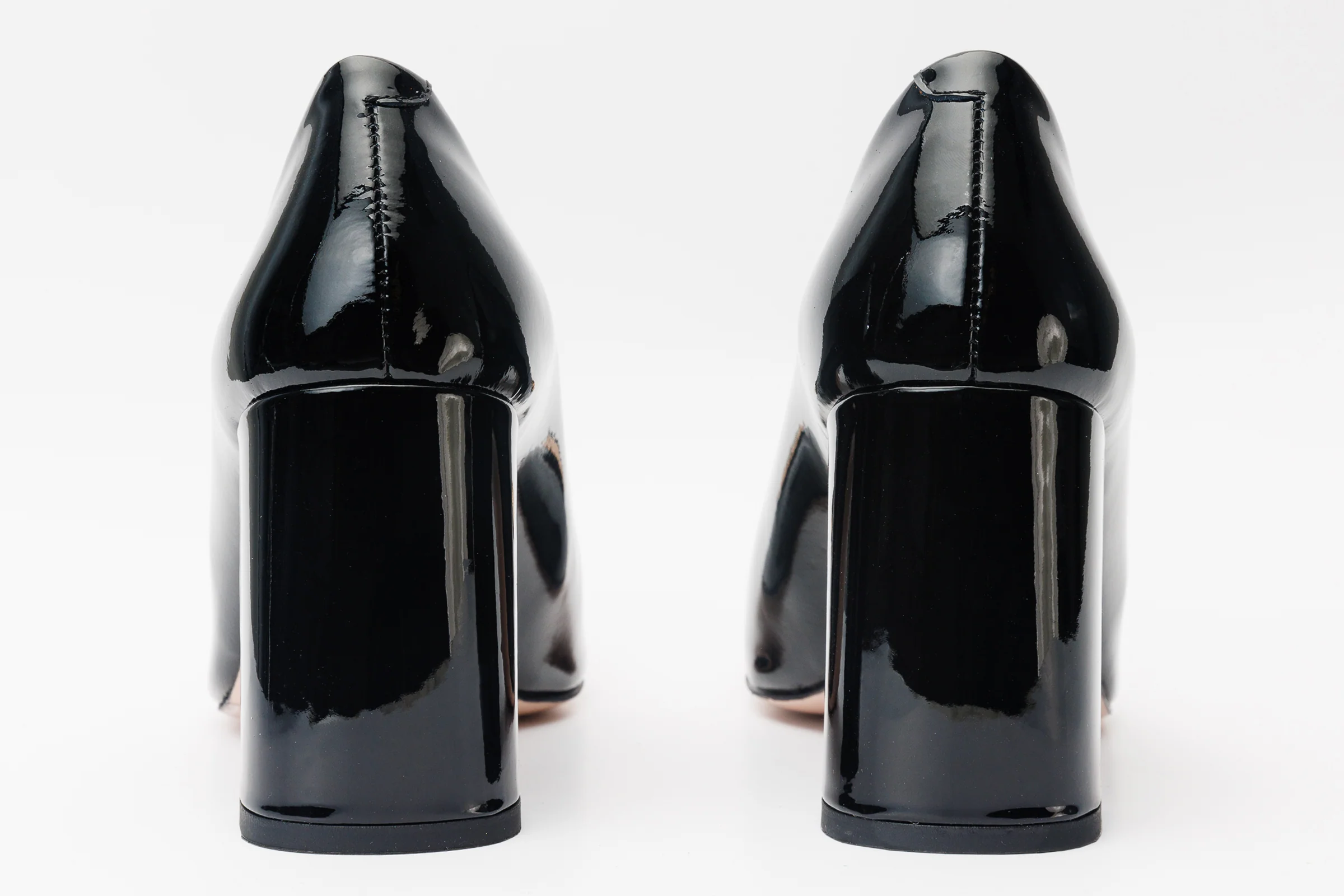 The Ferrara Black Patent Leather Block Heel Pump Women Shoe - Image 5