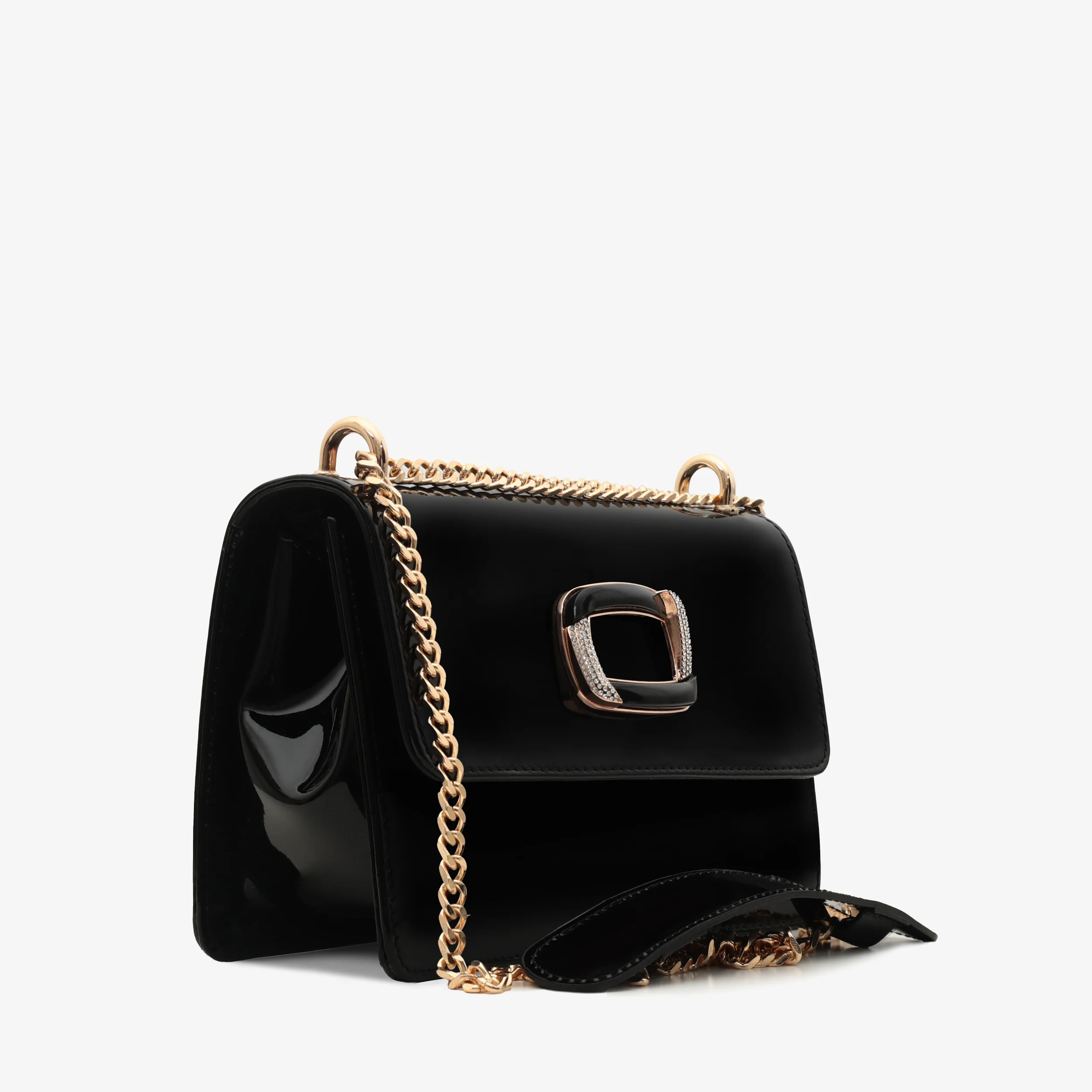 The Ferrara Black Patent Leather Handbag - Image 5