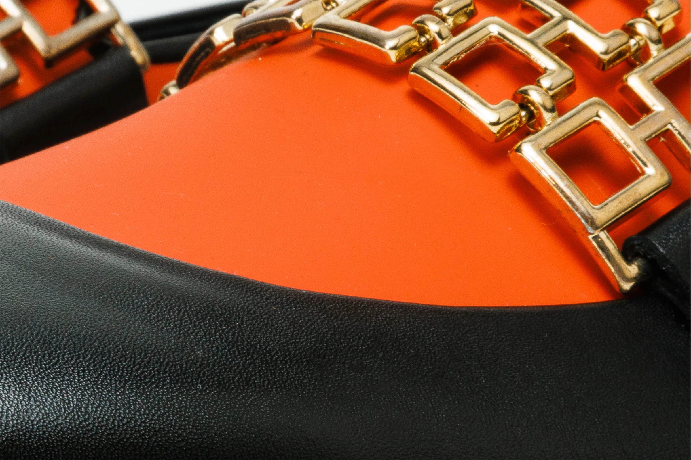 The Gemena Black & Orange Leather Bit Dress Loafer Men Shoe Final Sale! - Image 3