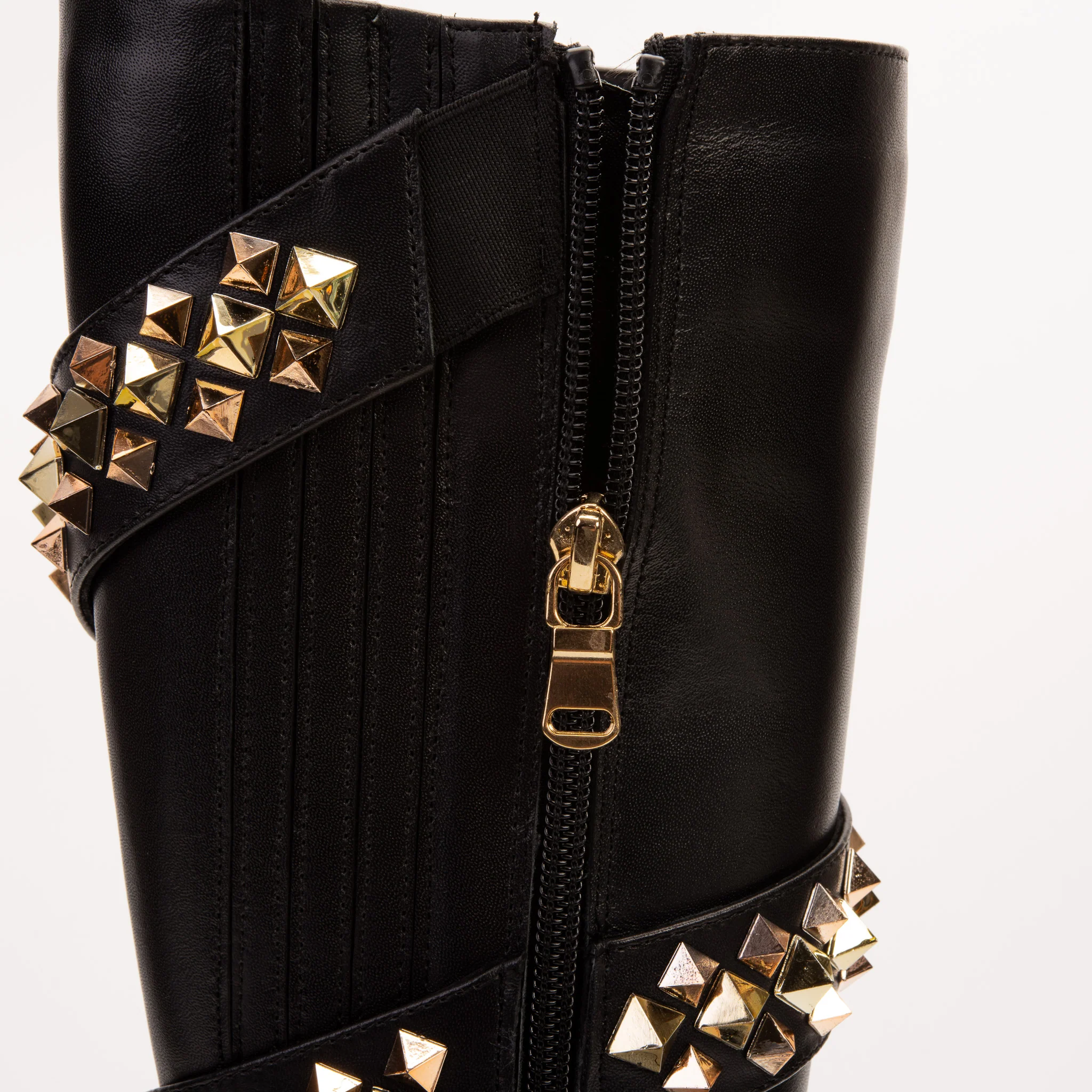 The Gladiator Black Leather Knee High Women Boot - Image 8