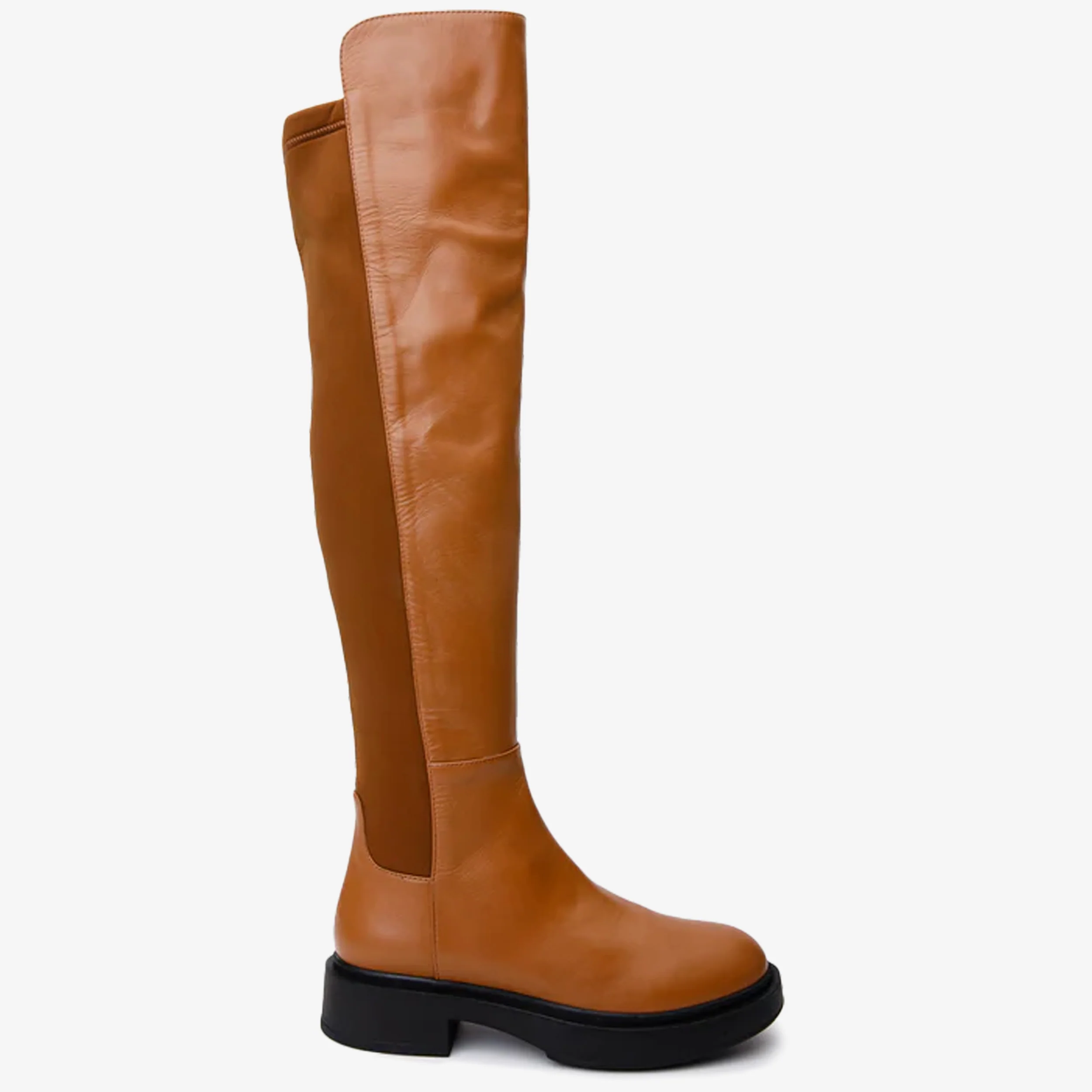 The Harmony Belle Tan Leather Knee High Women Boot - Image 2