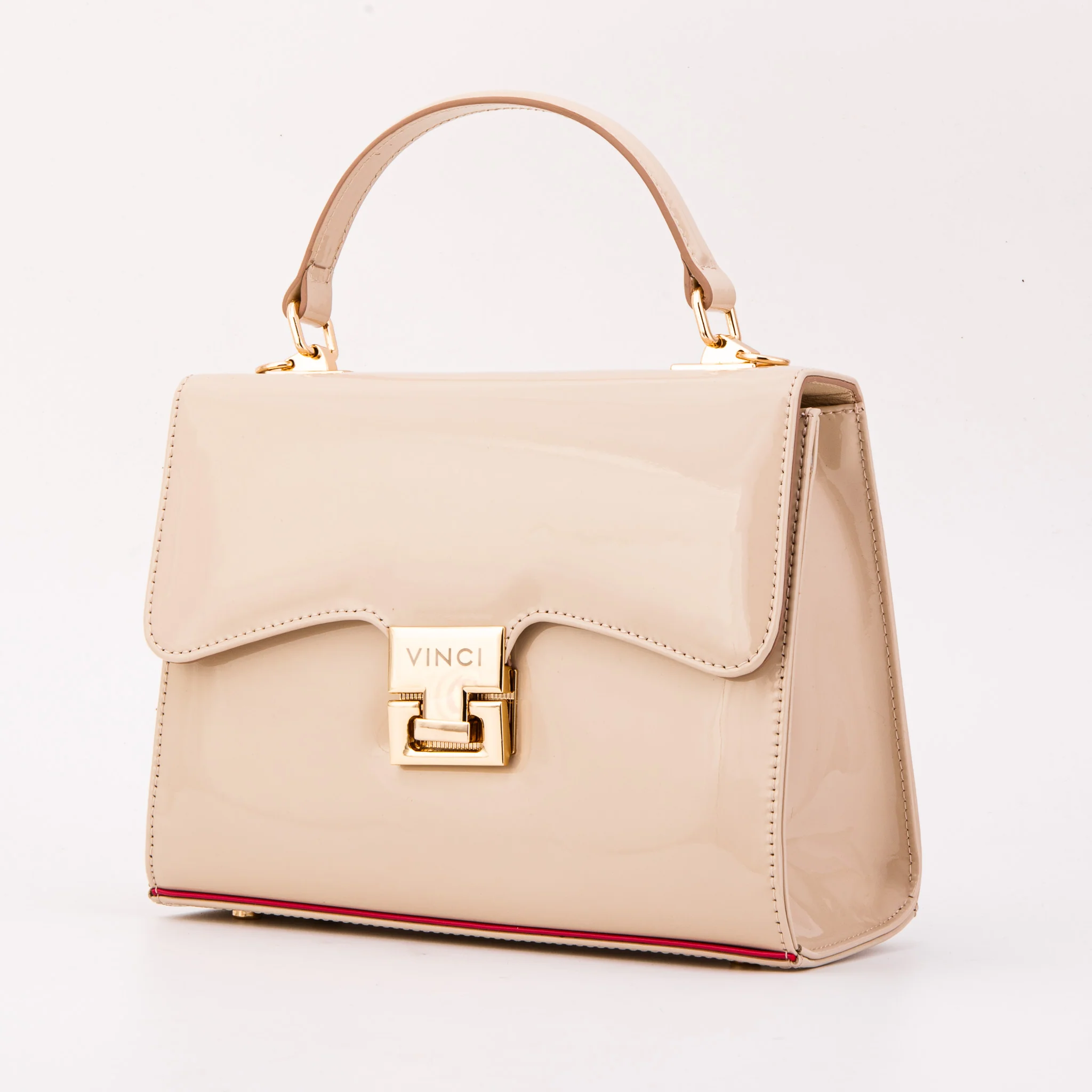 The Ege Beige Leather Handbag - Image 3