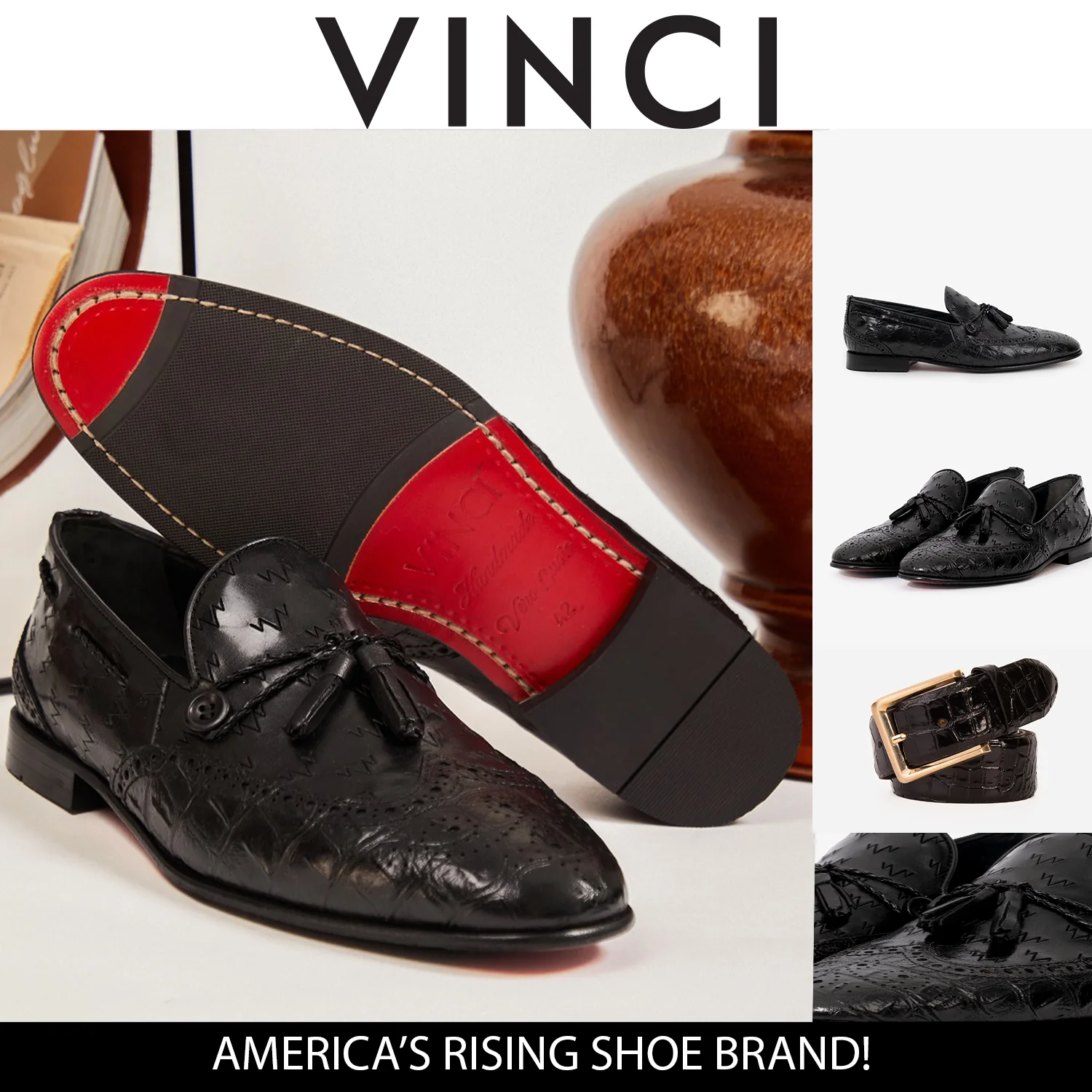 The Istanbul Black Leather Tassel Loafer Men Shoe - Image 5