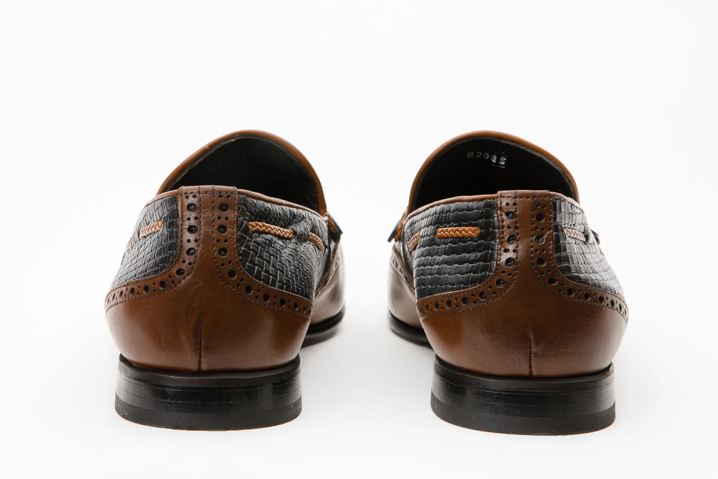 The Istanbul Tan & Navy Blue Leather Tassel Loafer Men Shoe - Image 6