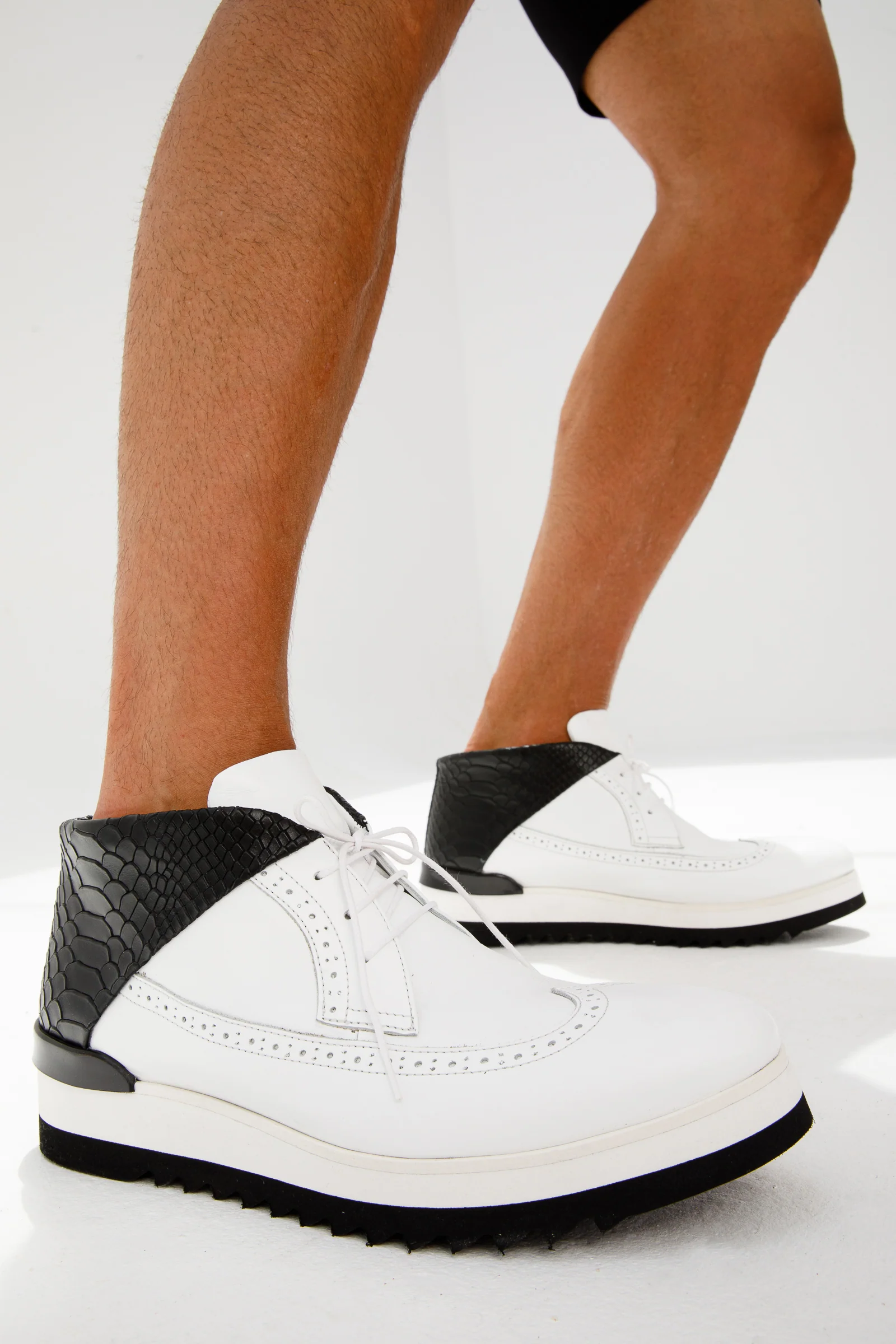 The Kagan White Wingtip Chukka Men Sneaker Boot - Image 14