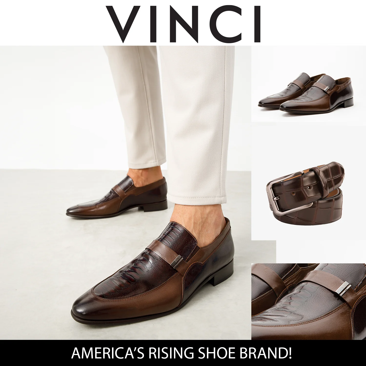 The Kazablanka Brown Leather Bit Loafer Men Shoe - Image 4