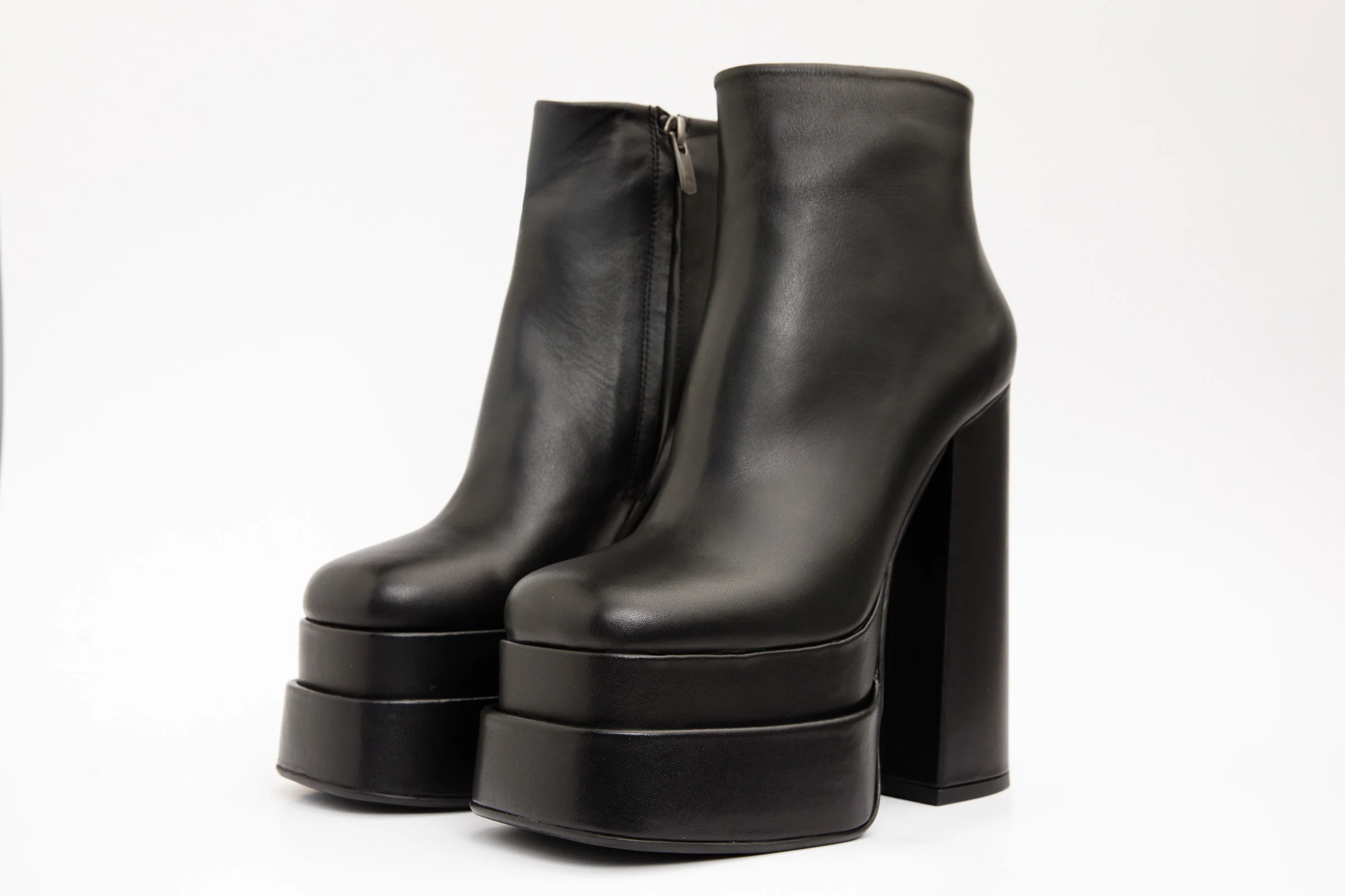 The Latino Black Leather High Heel Women Boot Final Sale! - Image 2