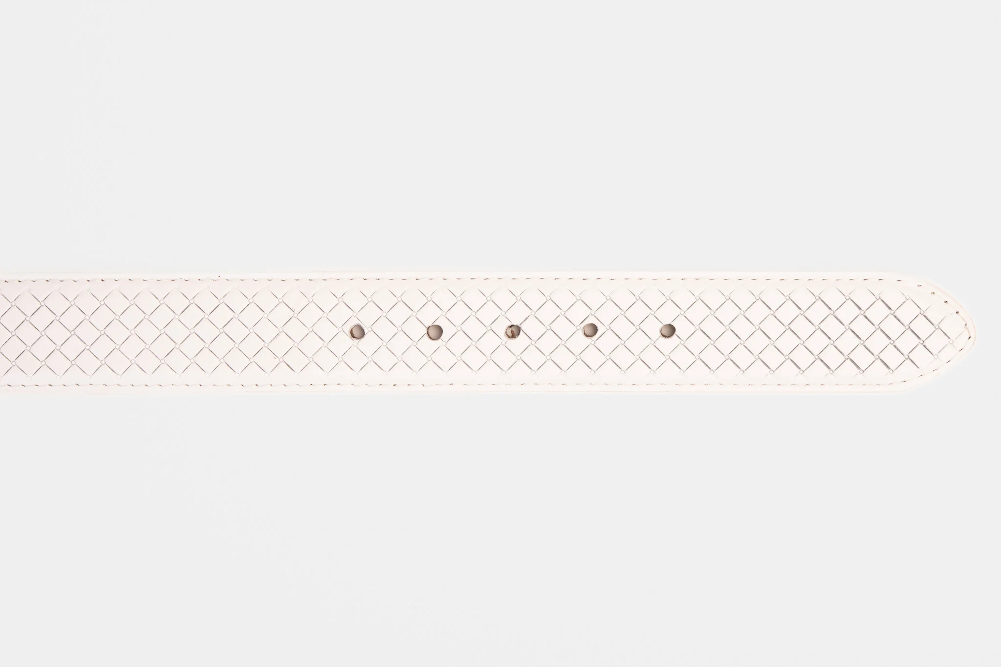 The Layla White Woven Leather Belt - Image 3