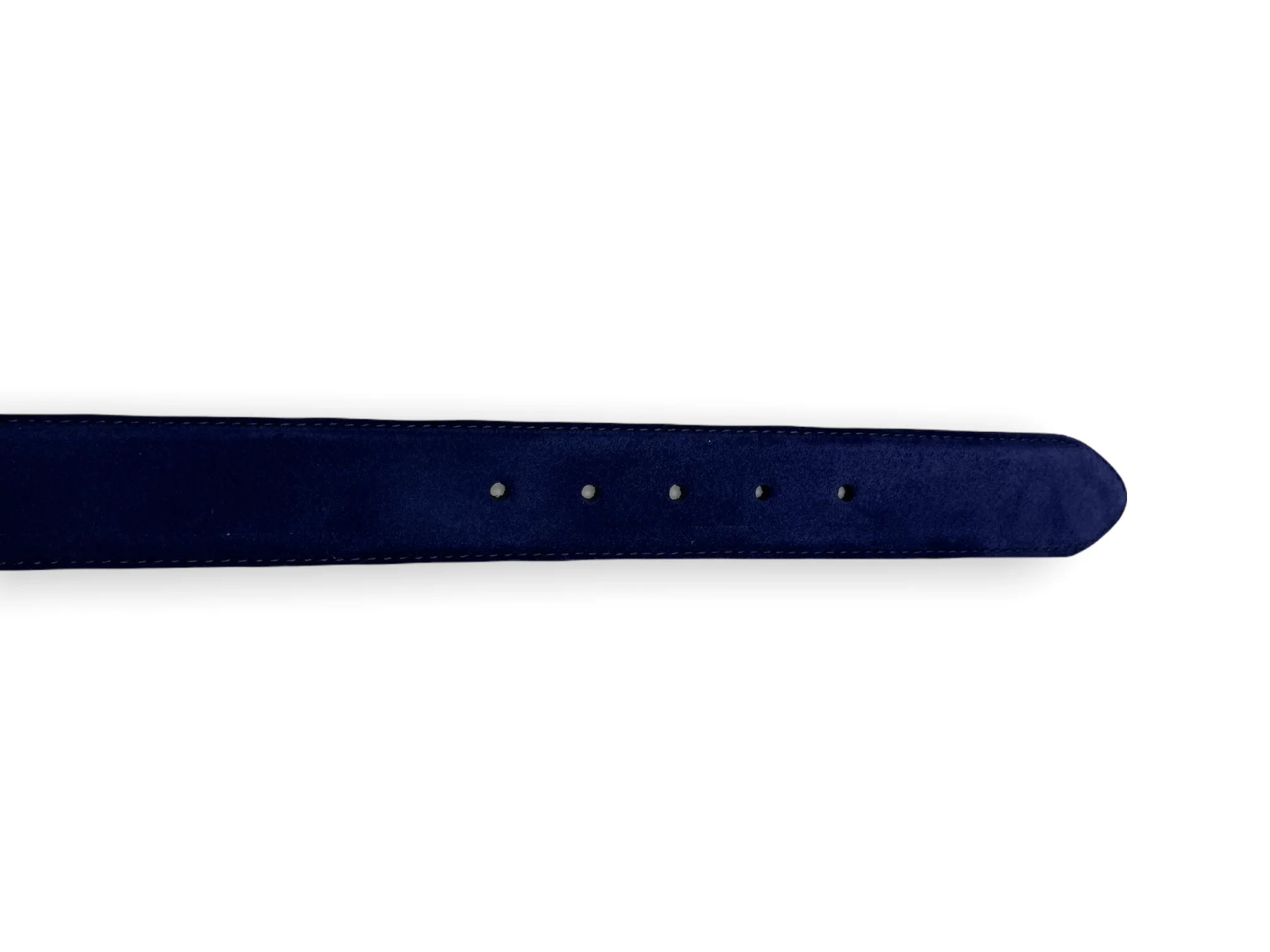 The Bari Navy Suede Leather Belt - Image 8