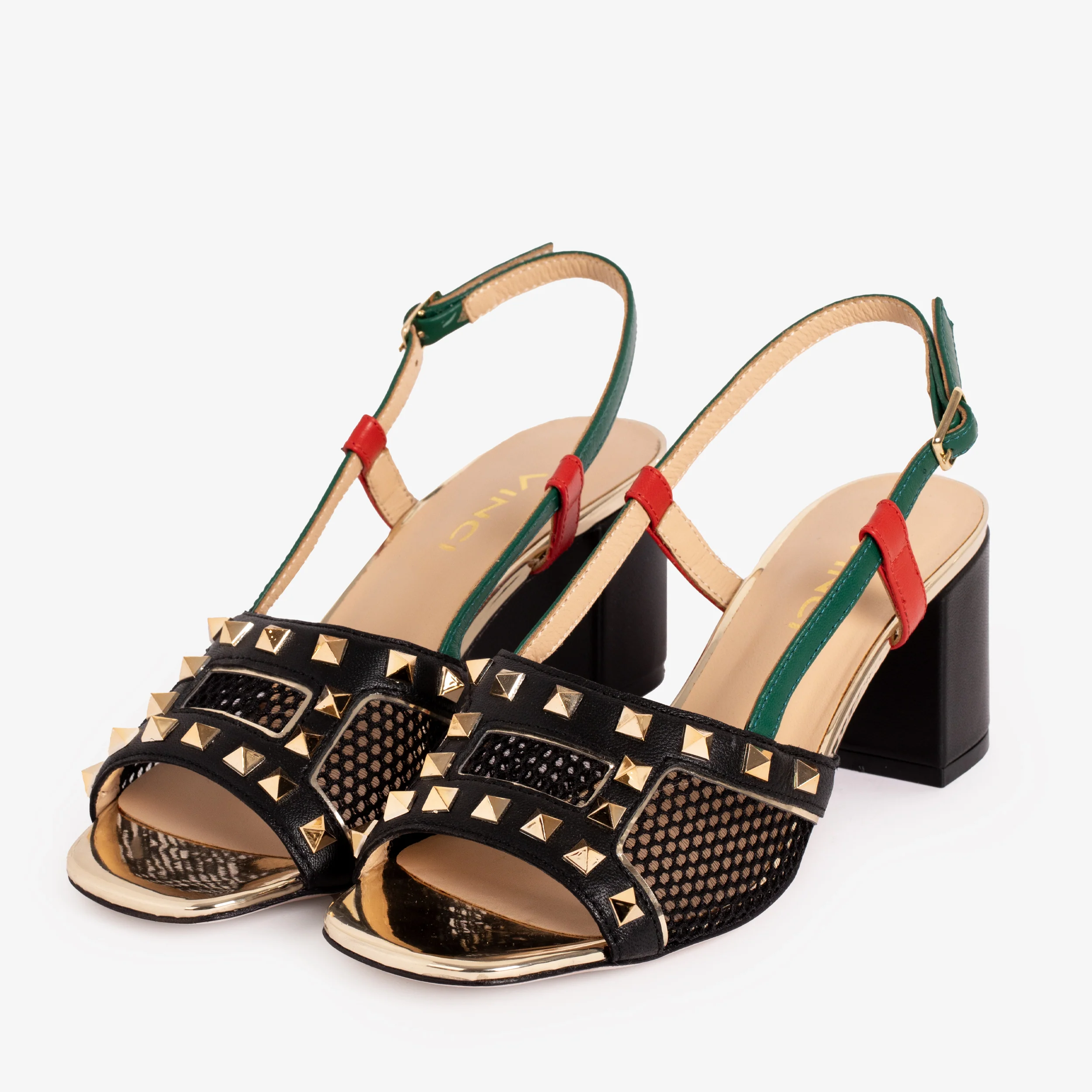 The Linea Black Leather Women Slingback Sandal - Image 3