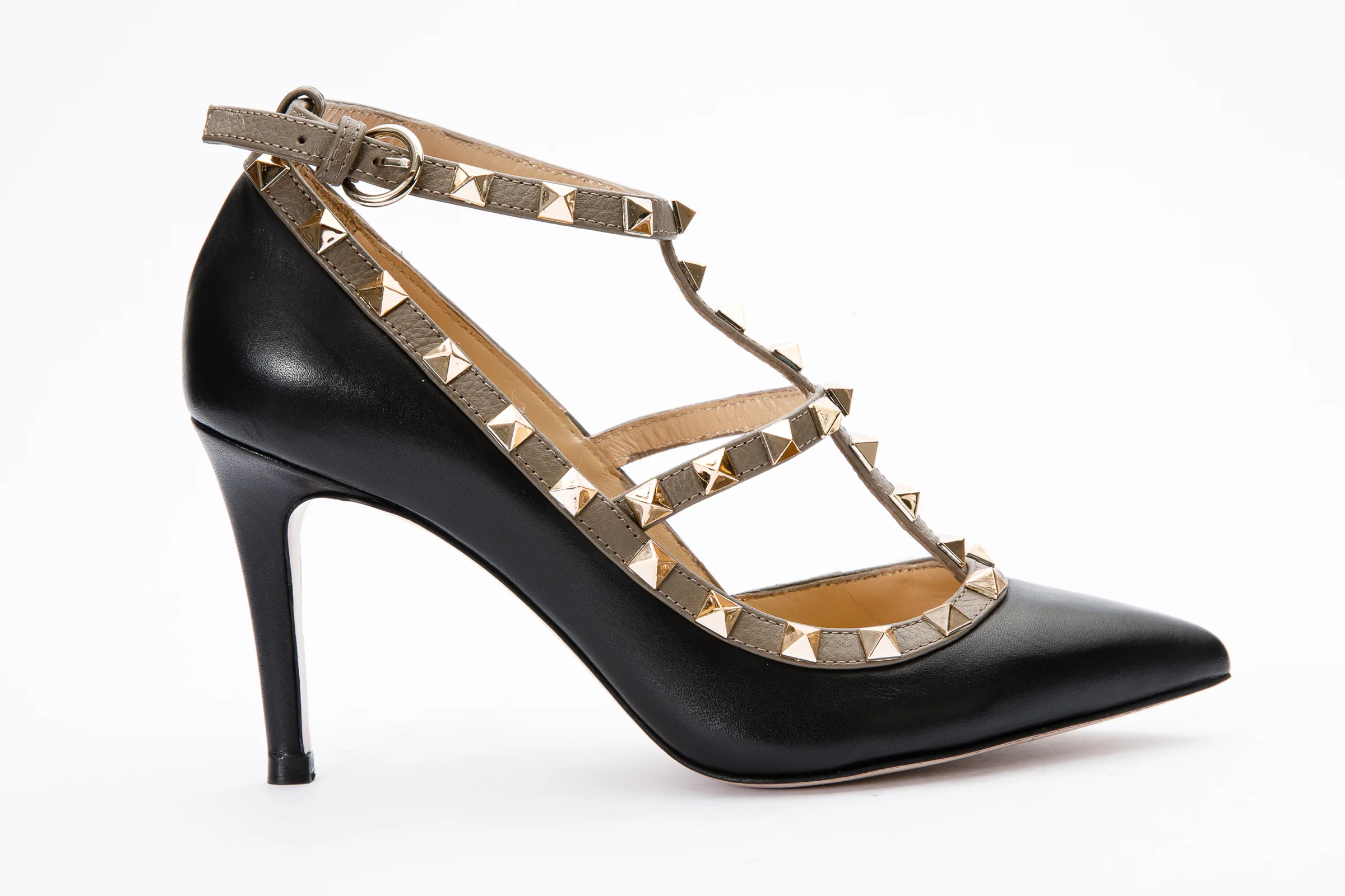 The Lulka Black Spike Leather Pump Women Shoe - Image 4