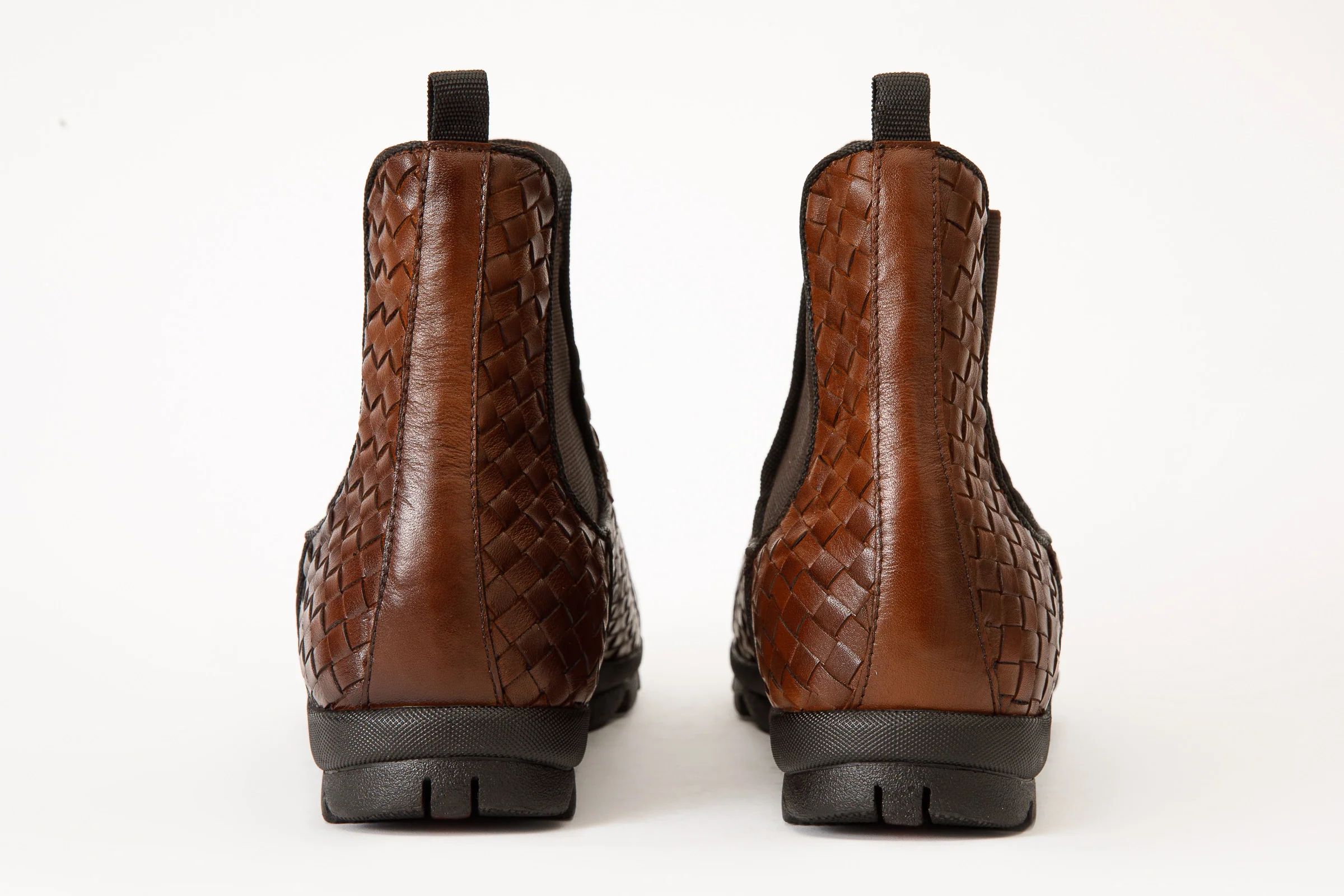 The Luxpre Tan Leather Handwoven Casual Chelsea Men Boot Final Sale! - Image 5