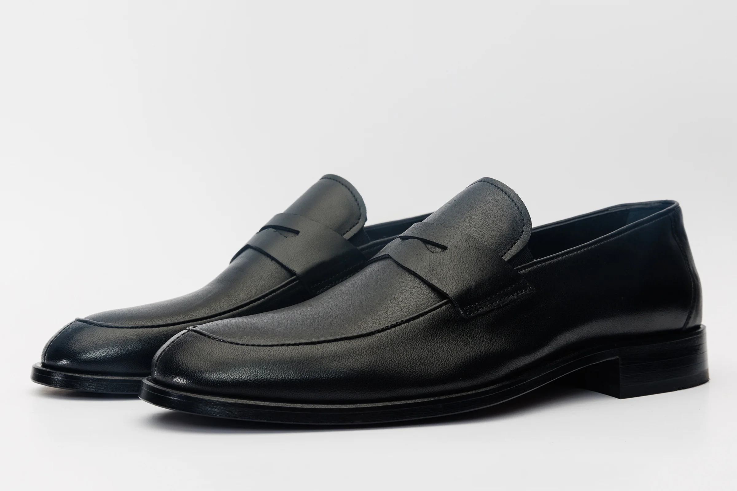The Marinka Black Leather Shoe Penny Loafer Men Shoe - Image 2