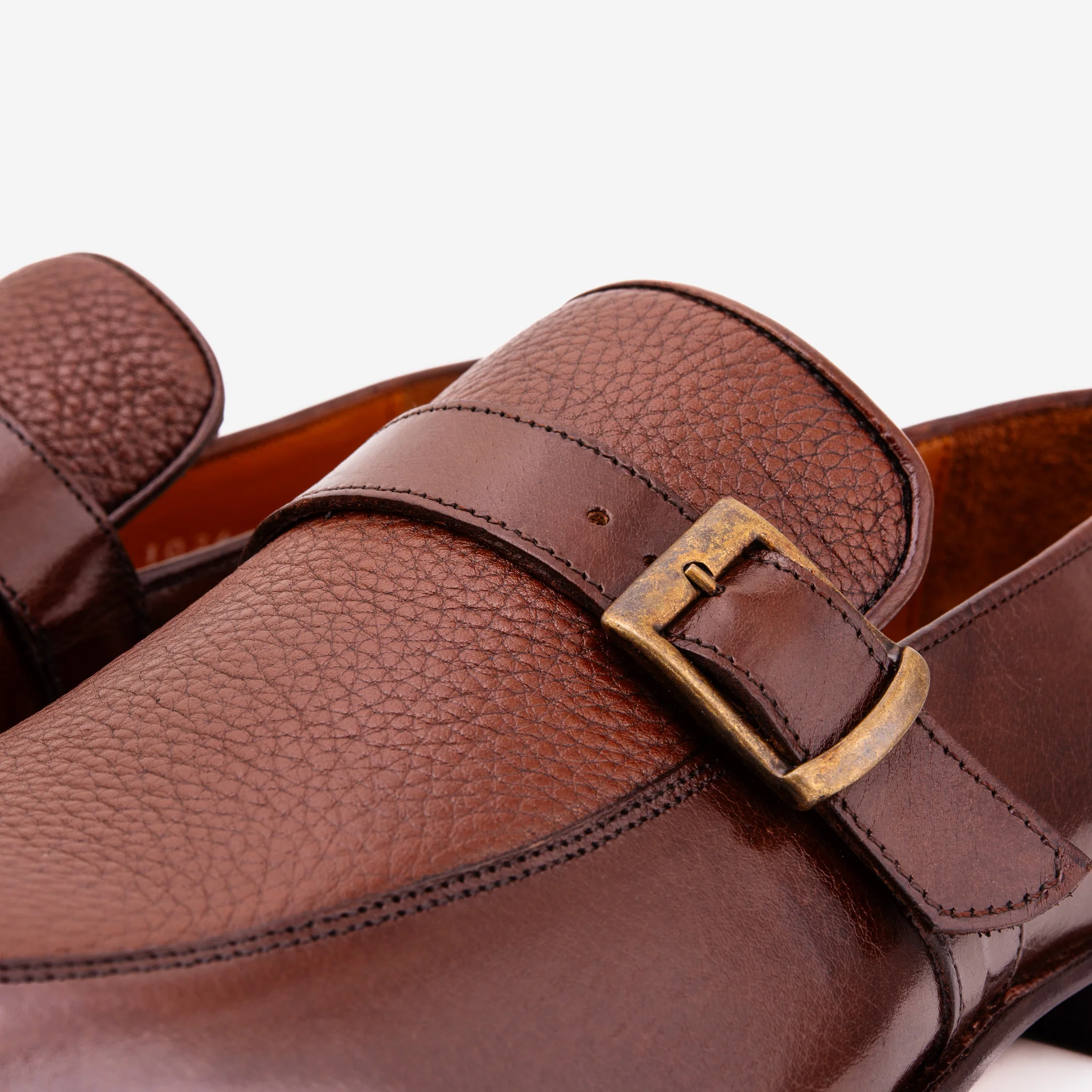 The Marquez Tan Baby Buffalo & Deer Leather Loafer Men Shoe - Image 3