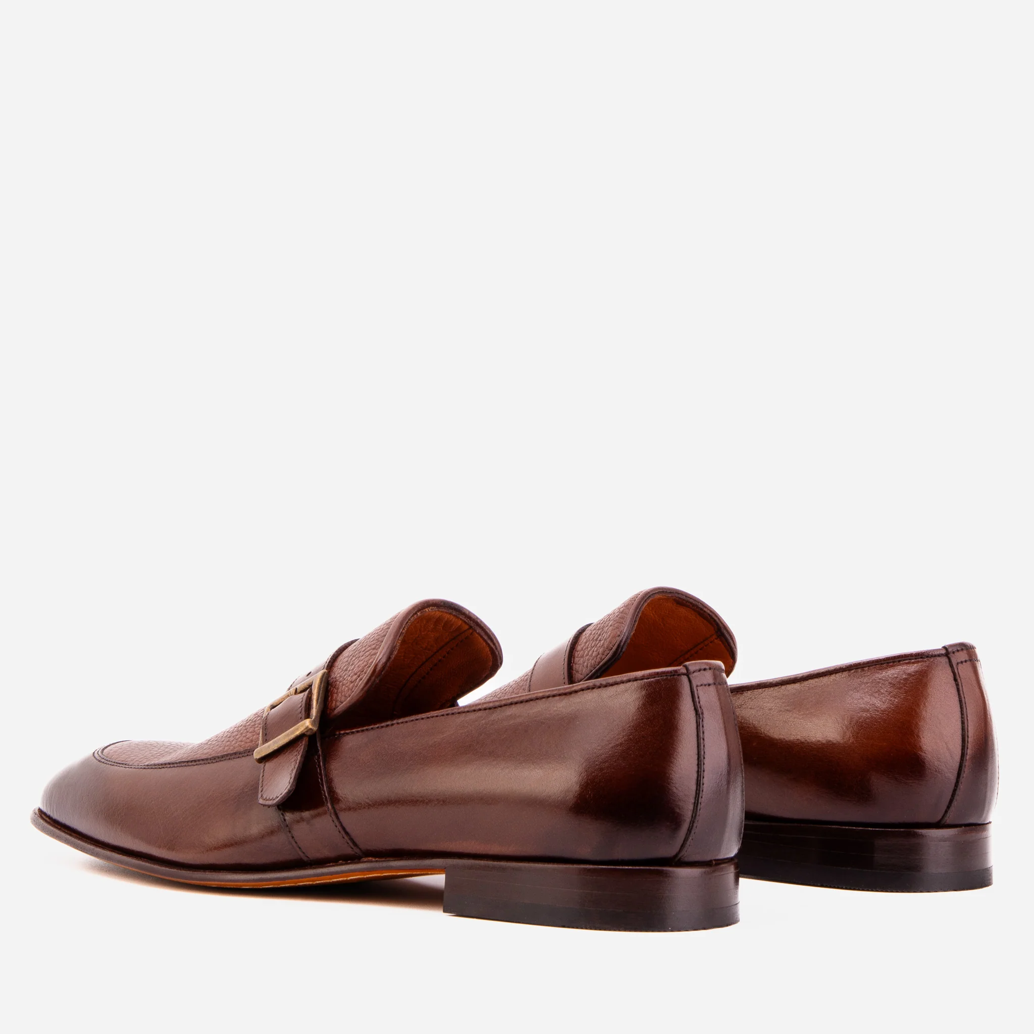 The Marquez Tan Baby Buffalo & Deer Leather Loafer Men Shoe - Image 6
