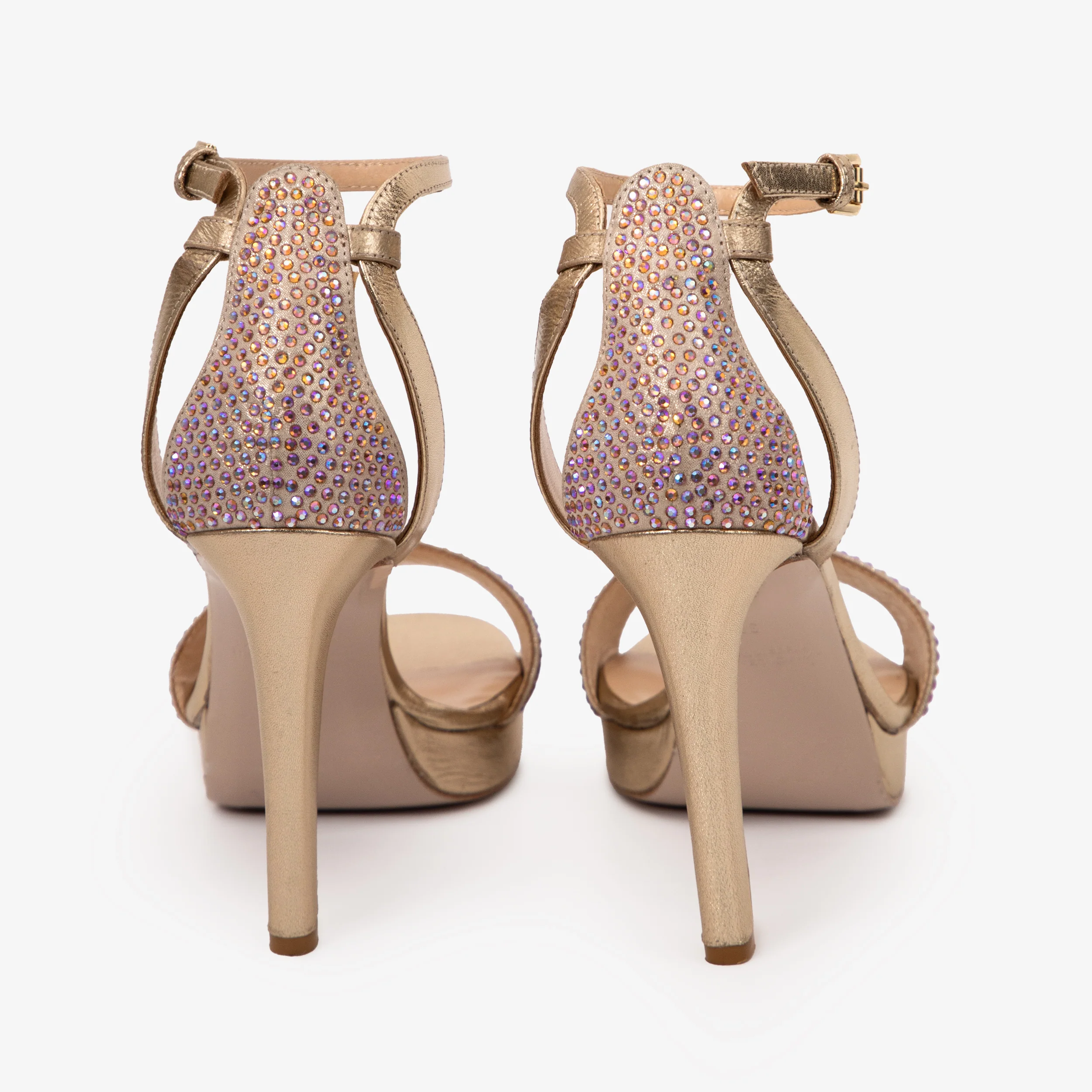 The Mars Platform Heel Gold Leather Women's Sandal - Image 4